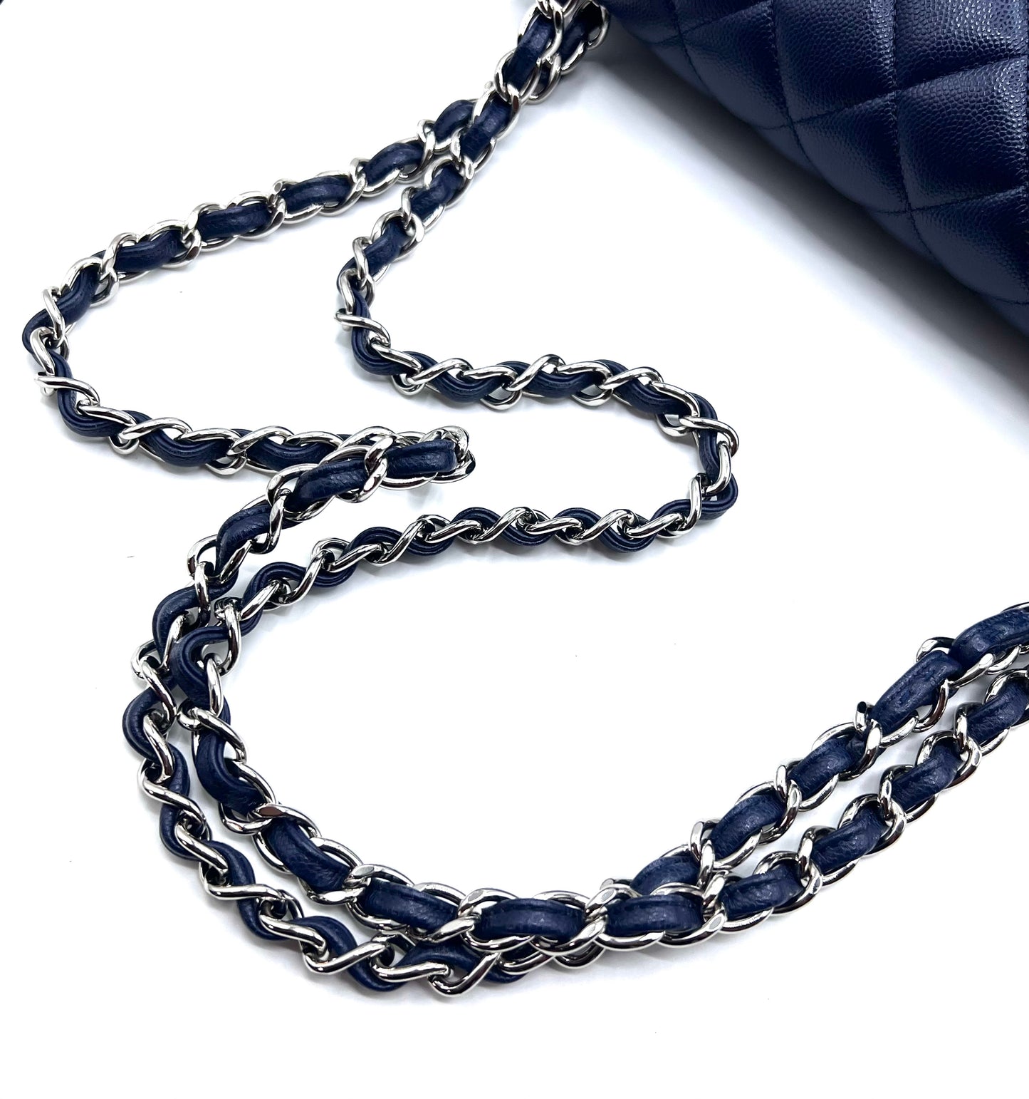 Chanel Jumbo Caviar Royal Blue Flap Chain  (🇵🇭P429,140)