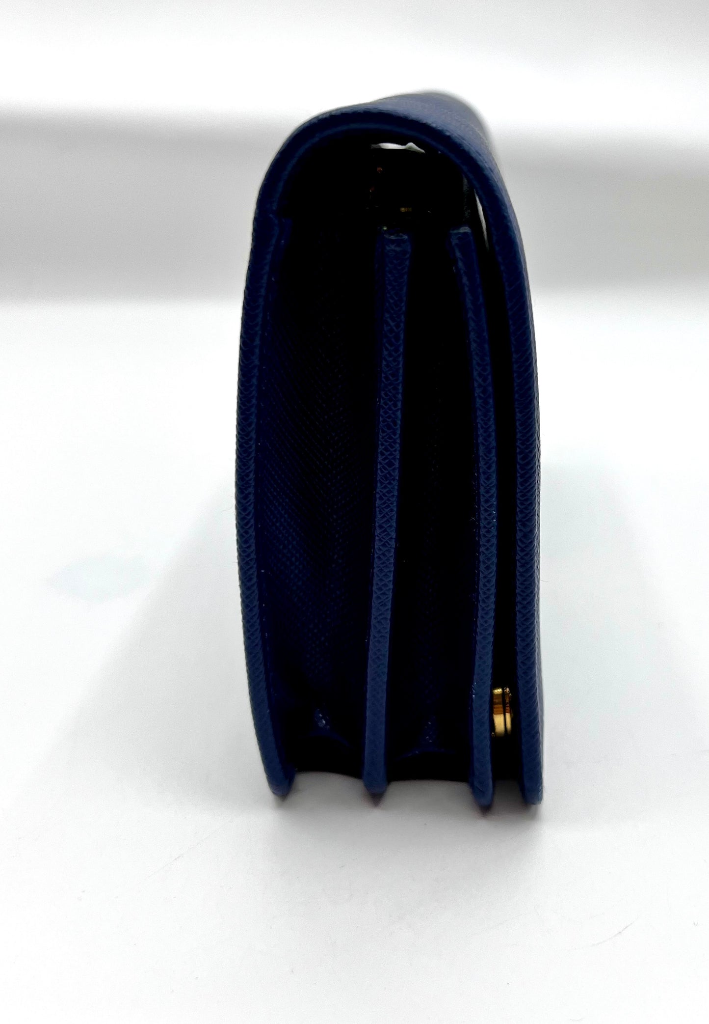 Prada Saffiano Blue Mini wallet on Chain G.H.