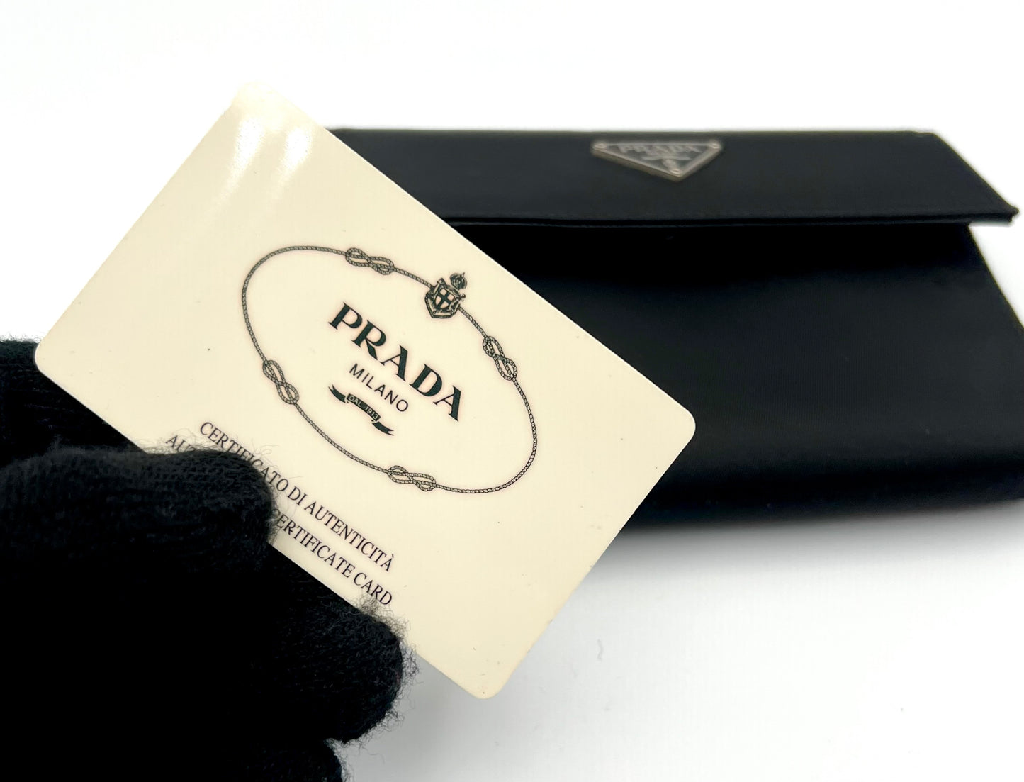 Prada Tessuto Pocono Logo Black Nylon Semi Long Wallet  (🇵🇭P13,760)