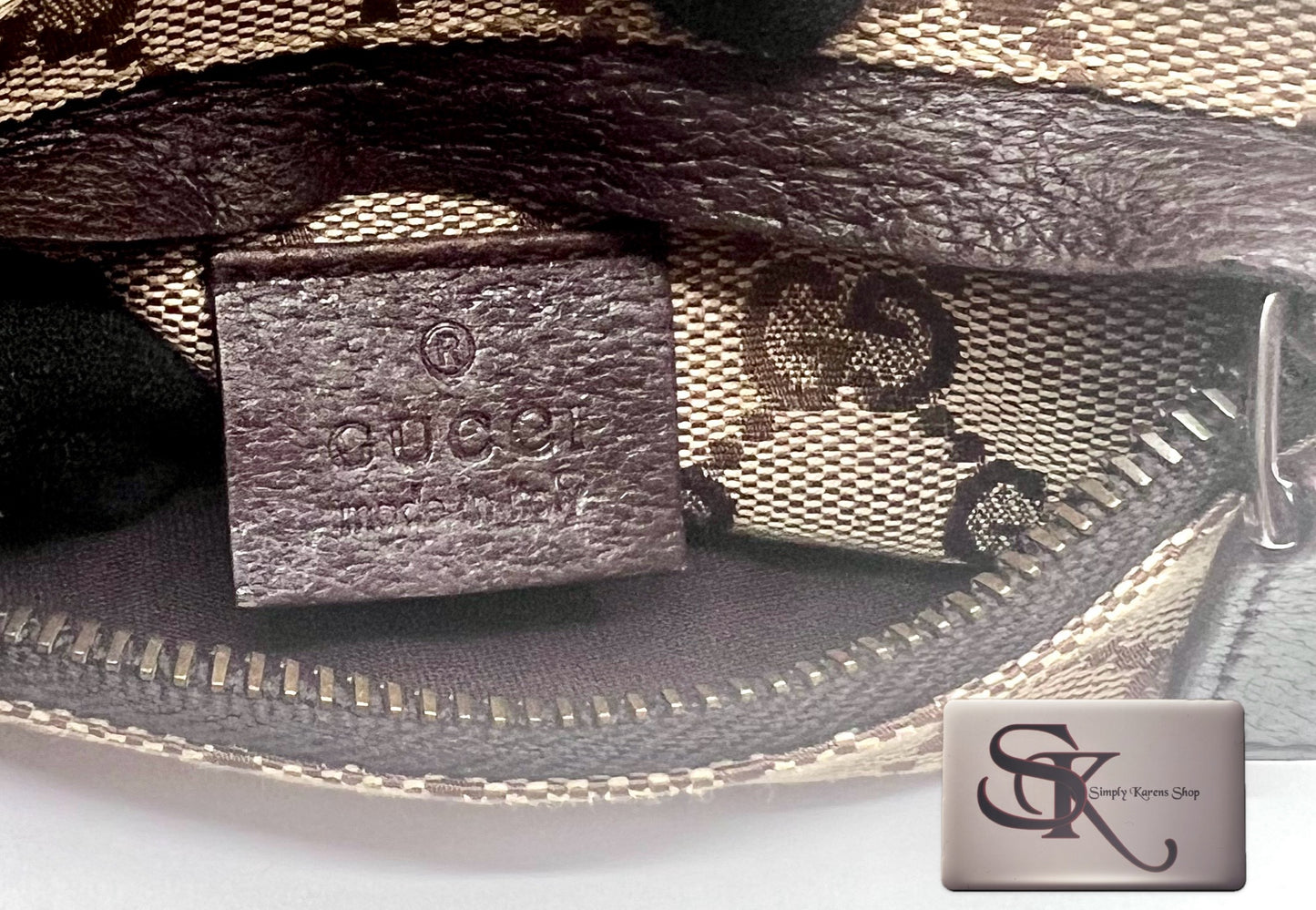 Gucci Monogram brown canvas Belt Bag