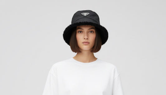 Prada Re-Nylon Fur Bucket Hat M size   (🇵🇭P26,660)