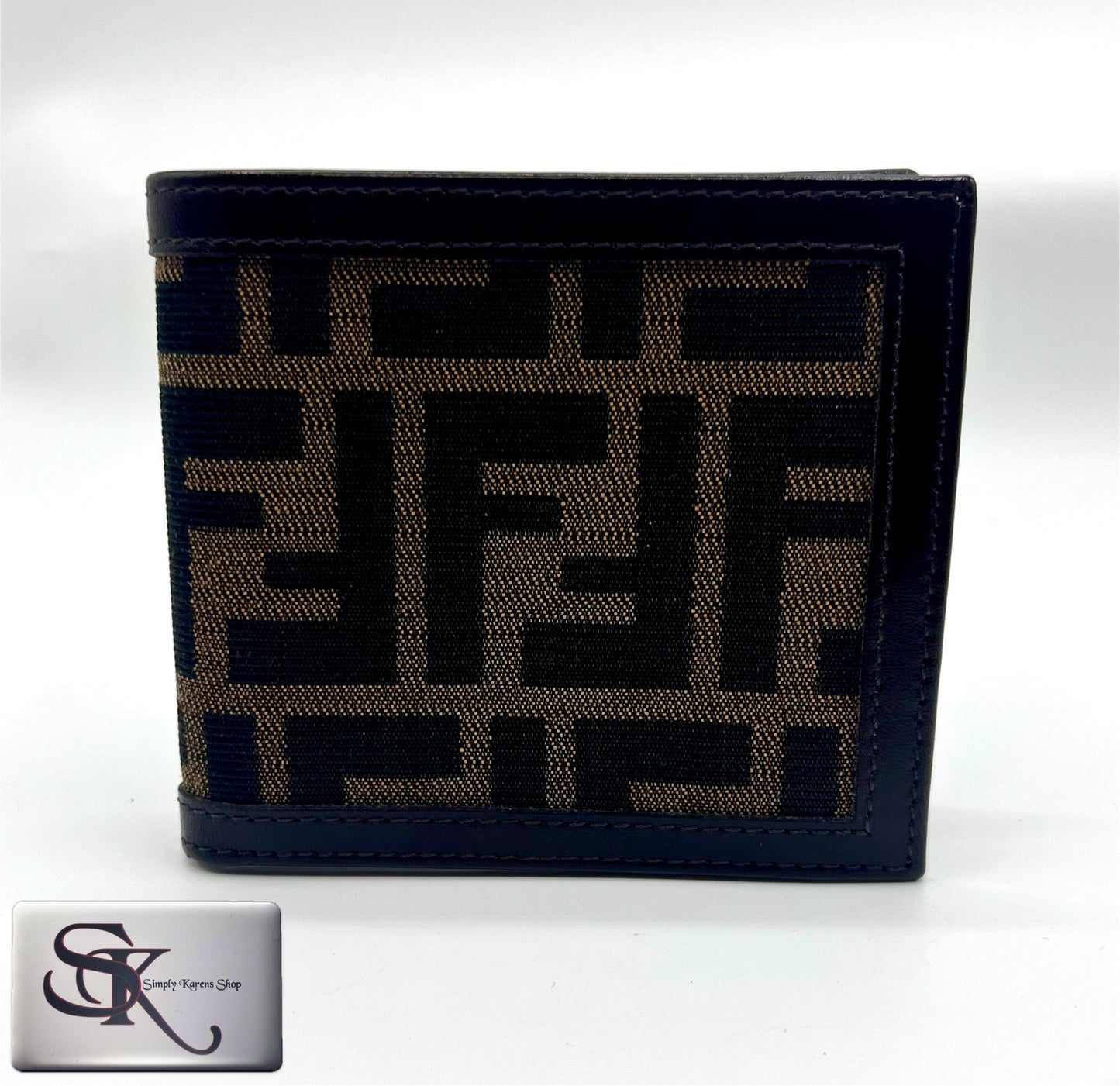 Fendi Zucca Bifold short mens wallet