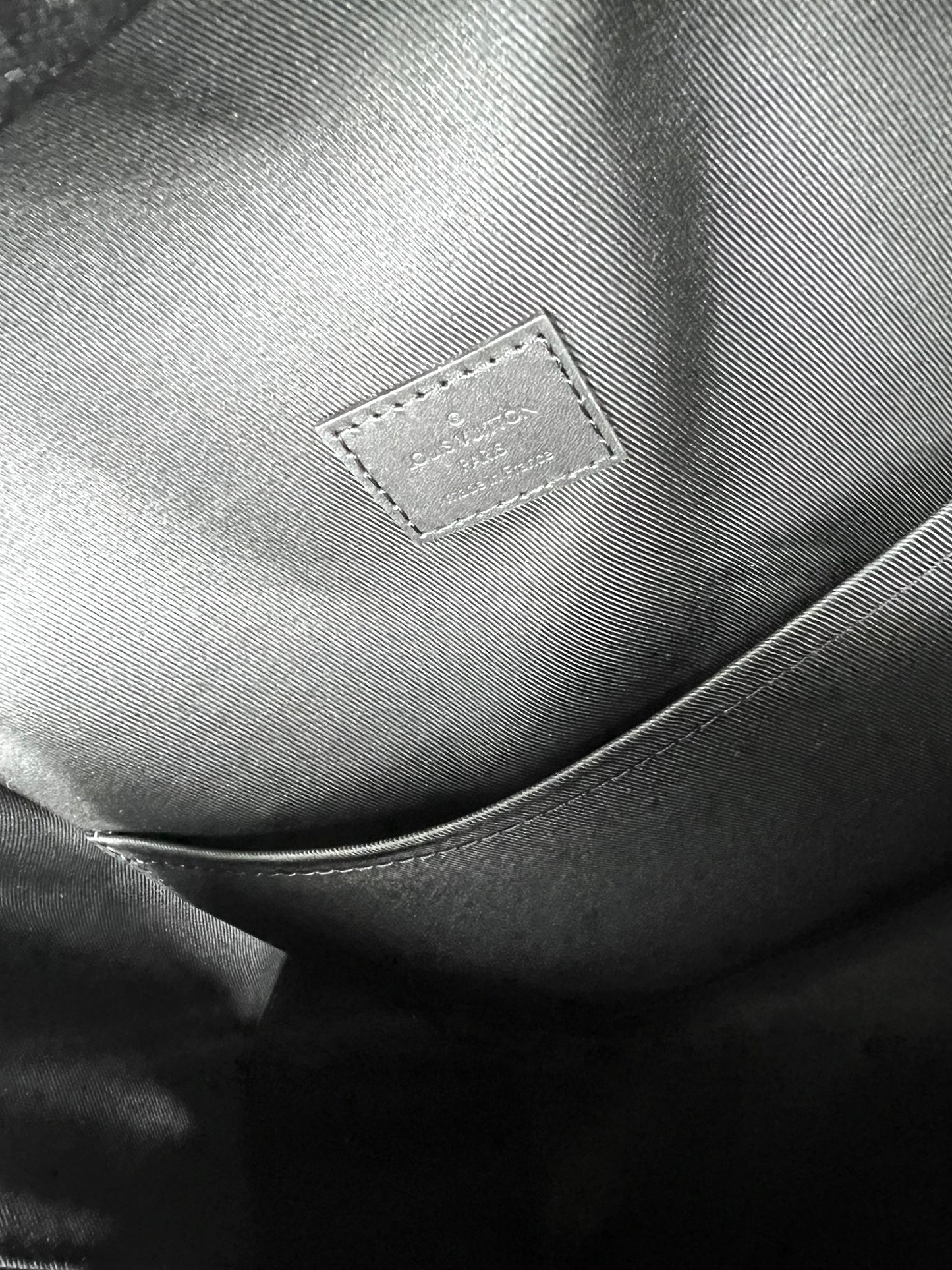 Lv Aerogram Take Off Black Leather Back Pack