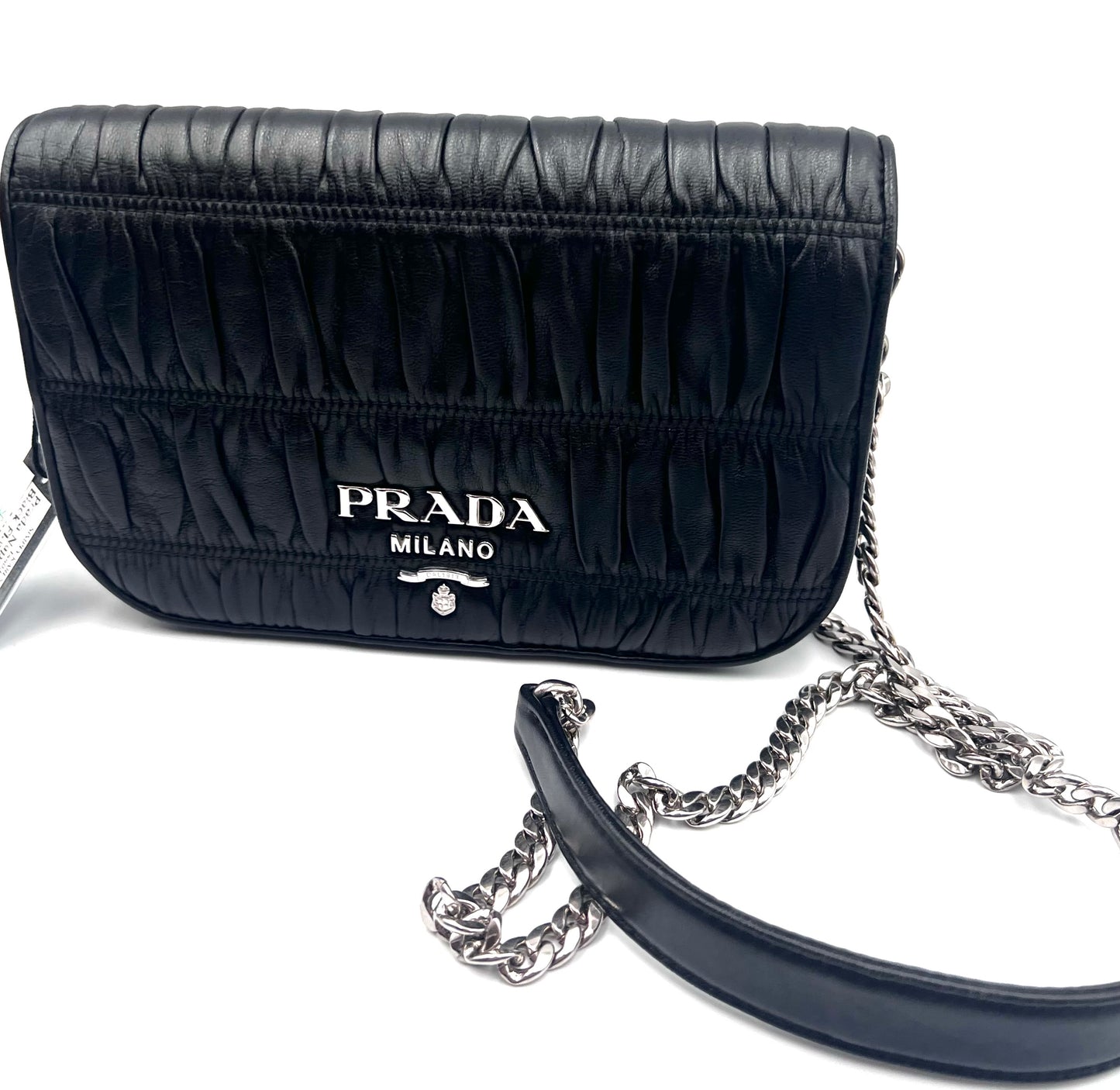 Prada Nappa Gaufre Black Flap Chain Bag(🇵🇭P38,270)