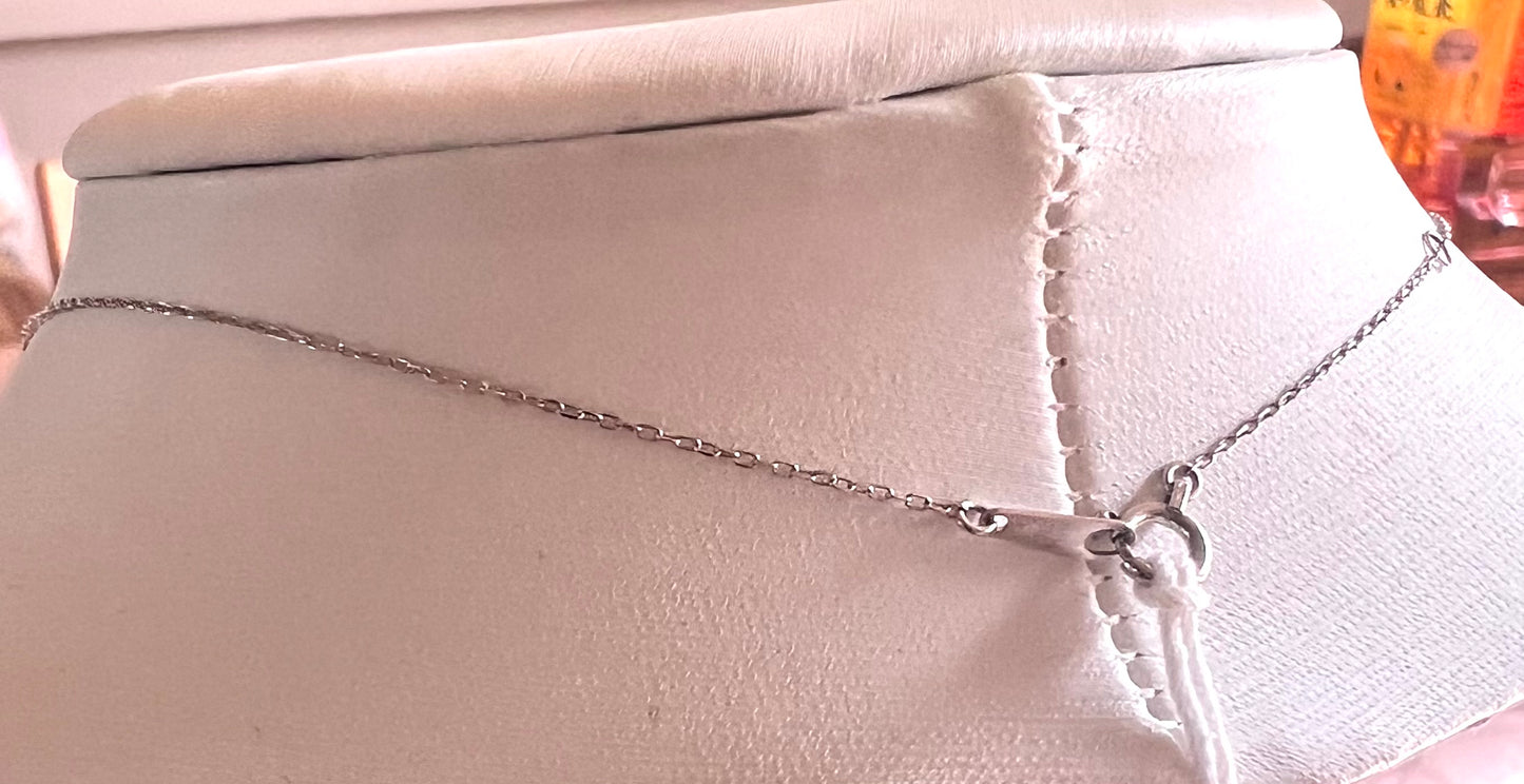 K10 wg Necklace D- 0.2ct 1.8g 40cm