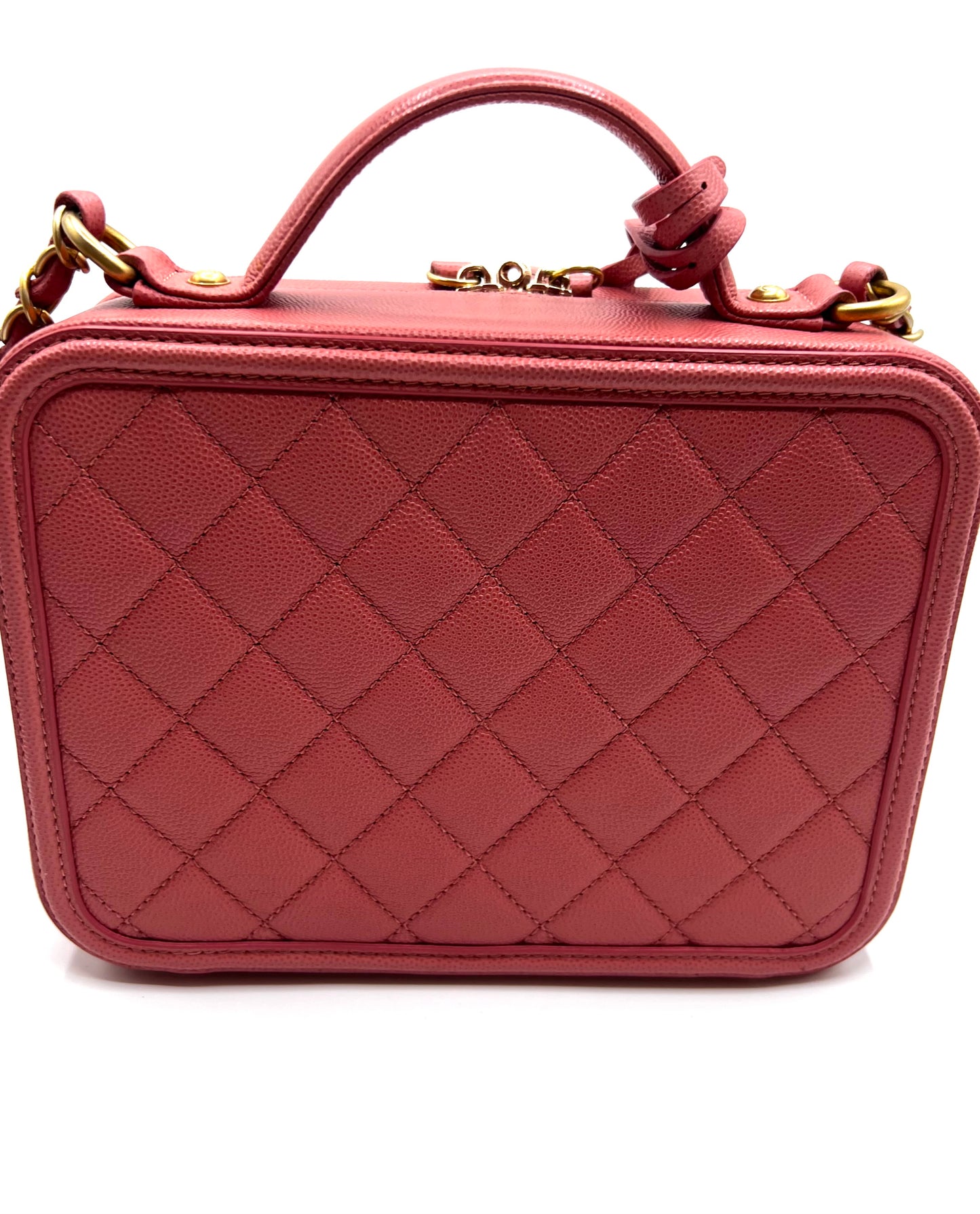 Chanel Caviar Vanity 21cm Rose Gold GHW Series 28        (🇵🇭P180,600)