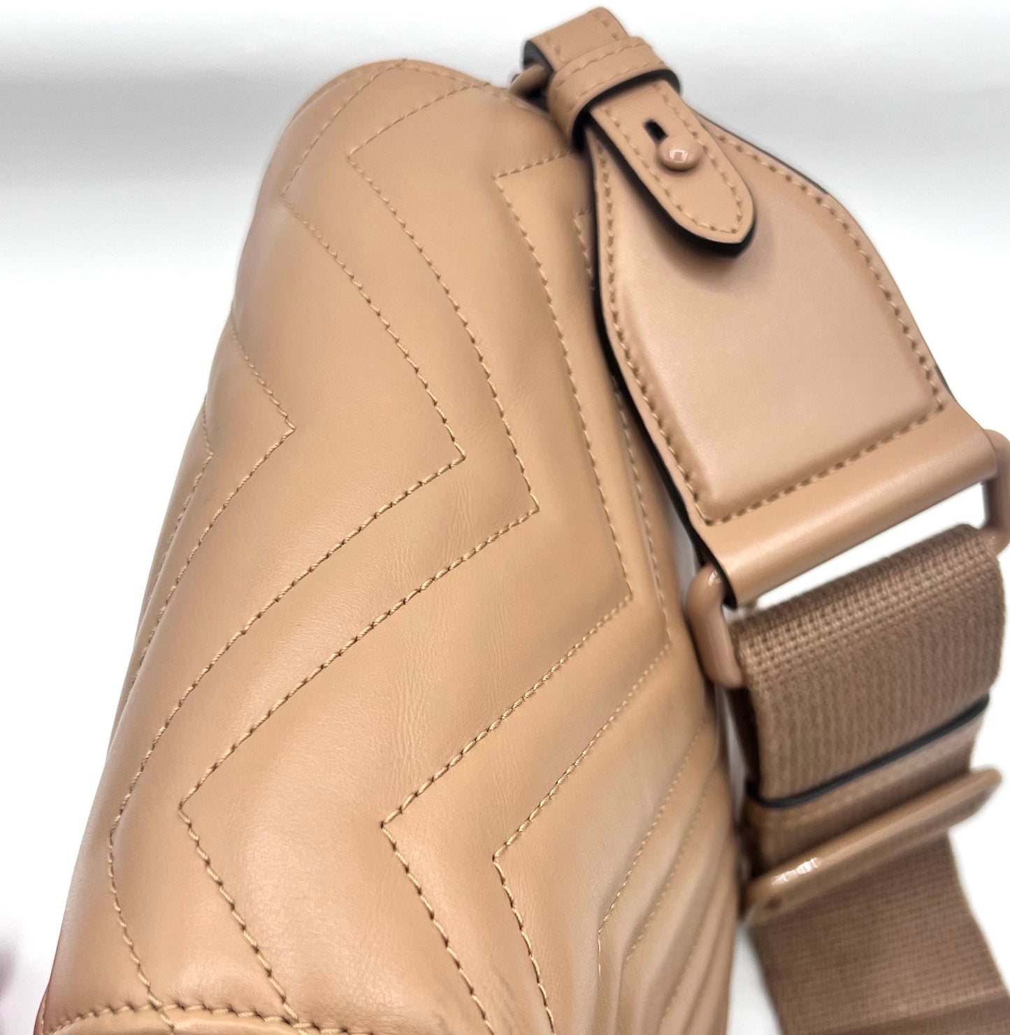 Gucci GG Marmont Neutral Mini Padded Crossbody Bag