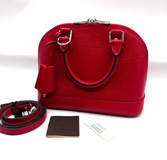 Louis Vuitton Red Epi Leather Alma bb 2 Way Bag                  (🇵🇭P64,500)