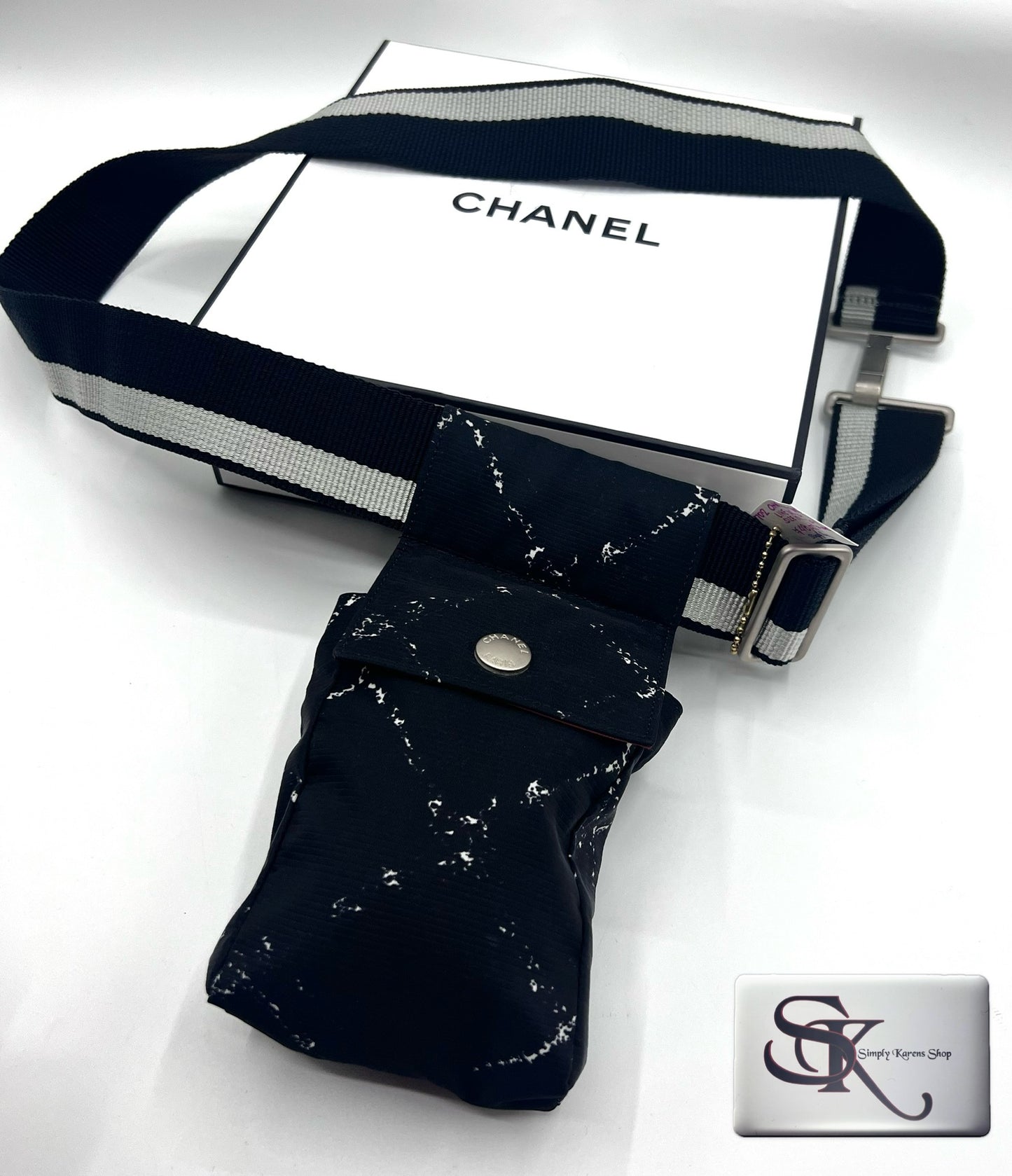 Chanel Black Travel Line Waist Pouch Size 100cm X 112cm / 39 X 44 inches     🇵🇭P19,200