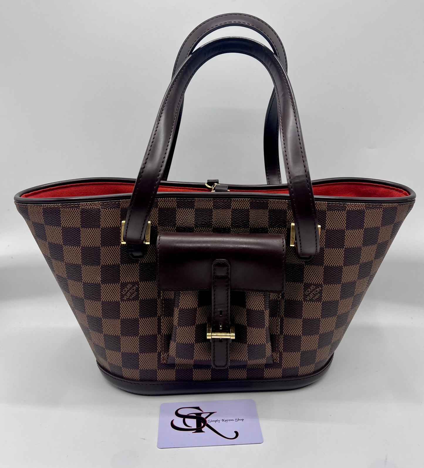 LV DAMIER EBENE MANOSQUE PM SIZE HAND BAG