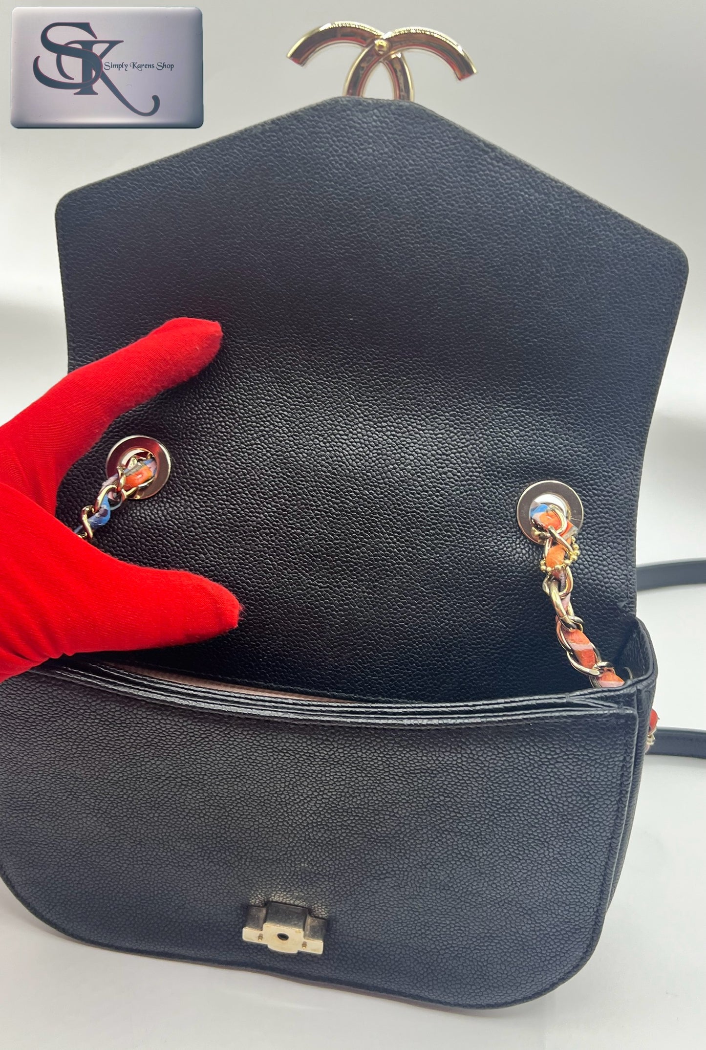 Chanel Cuba Half Coco Caviar shoulder bag