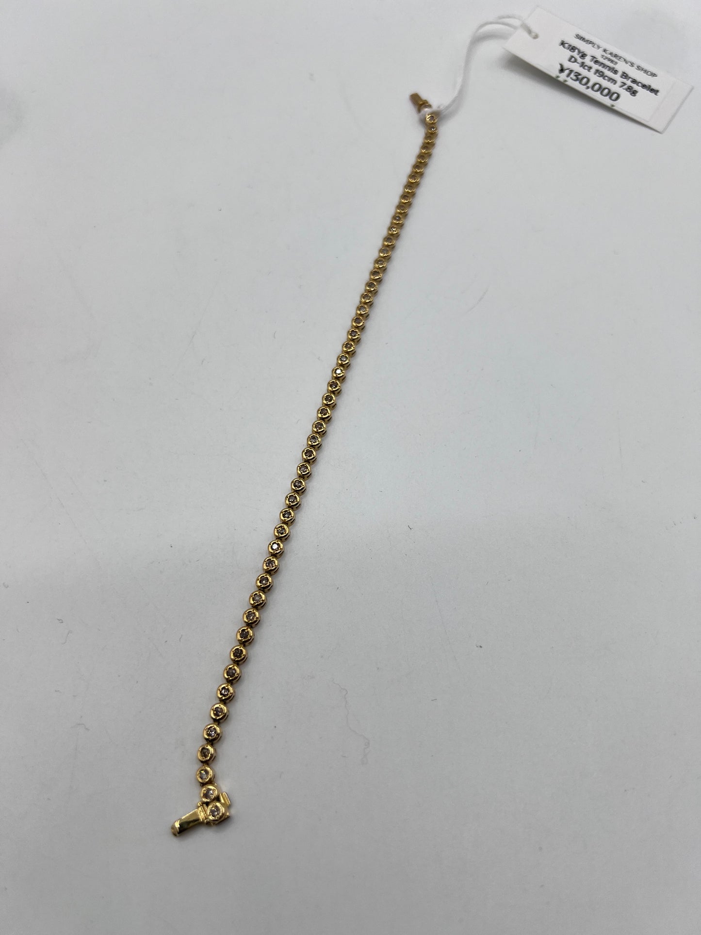 K18 Yg Tenis Bracelet  D-1ct  19cm 7.8g