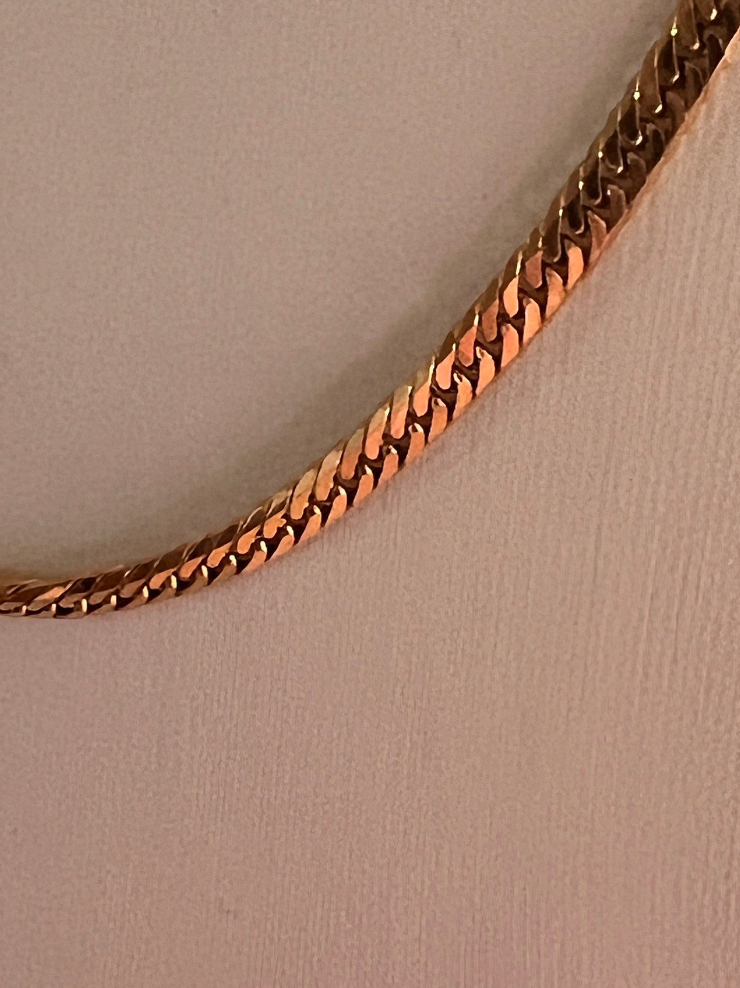 K18 JP YG 6 Cut Double Lock Kihei Necklace 20.2g 60cm