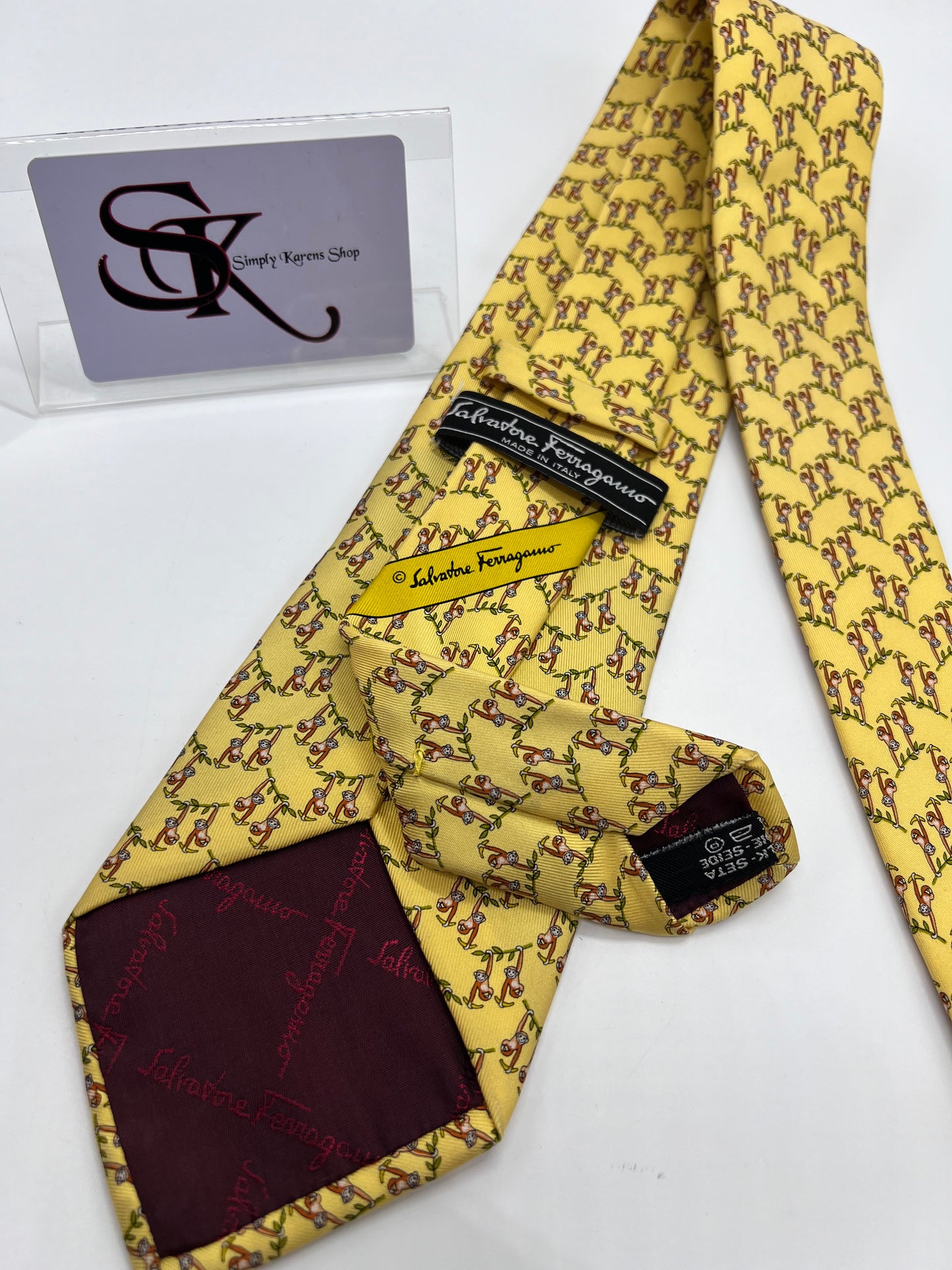 Salvatore Ferragamo Yellow necktie