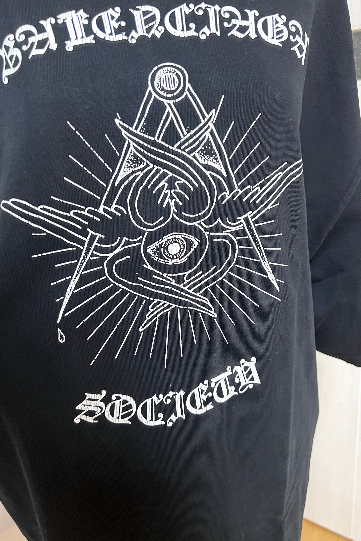 Balenciaga Black Tshirt Free Your Mind Motif  S size on Tag Fits XL Men