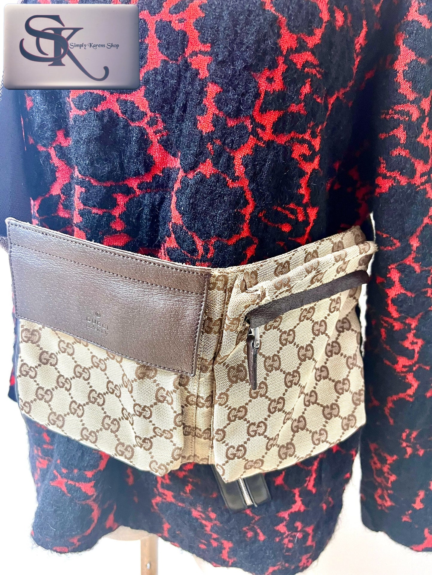 Gucci Monogram brown canvas Belt Bag