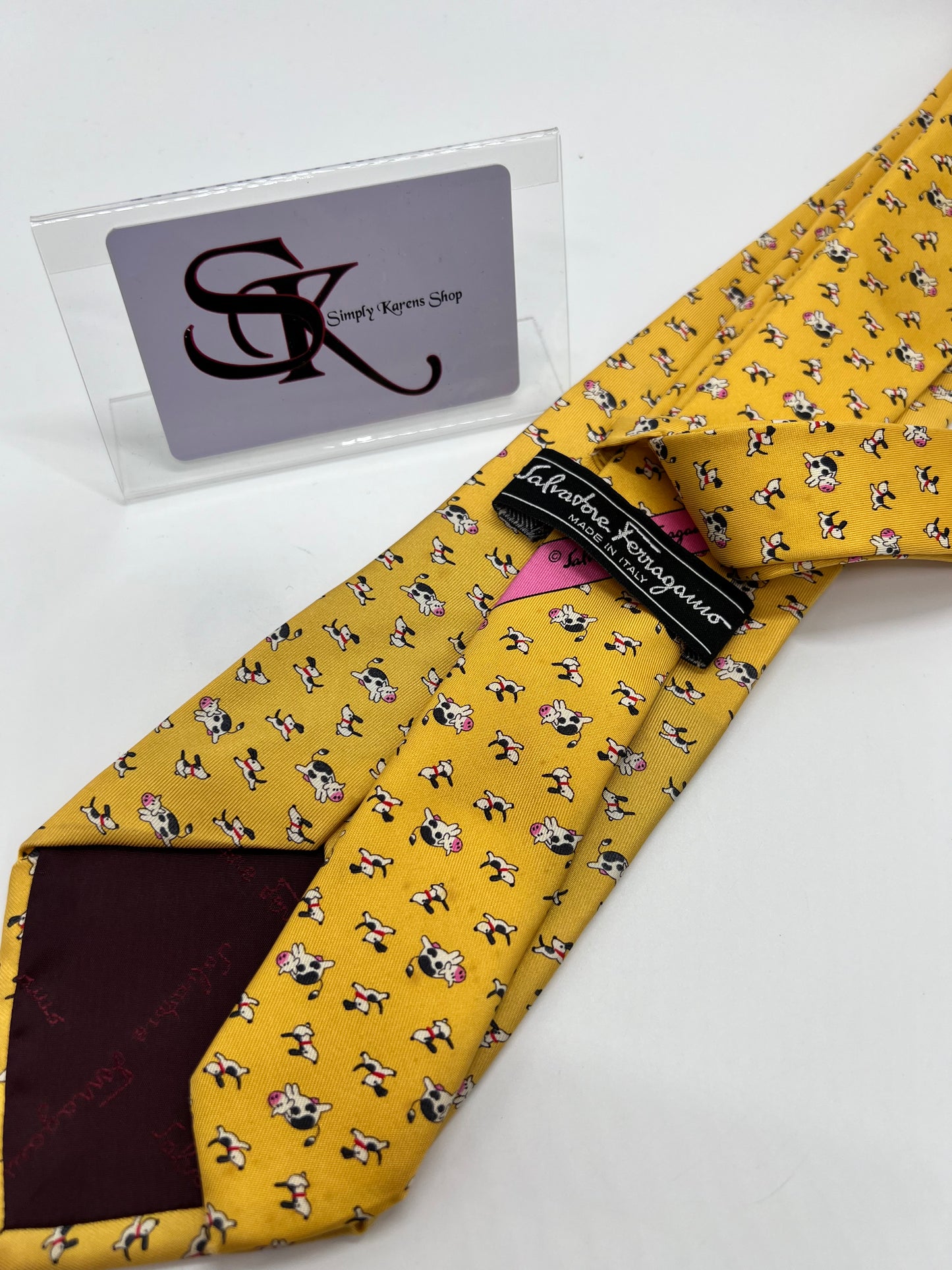 Salvatore Ferragamo Yellow necktie