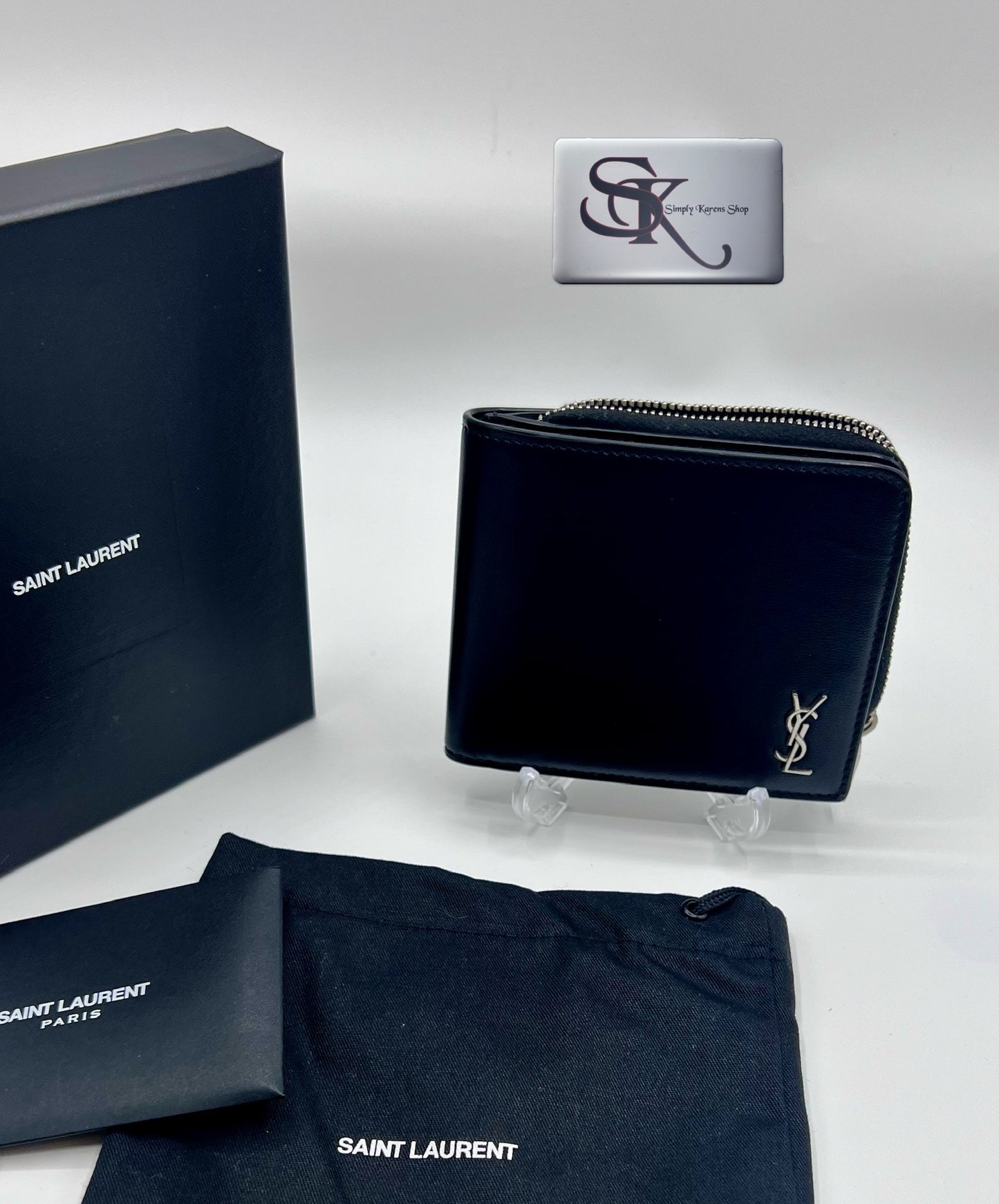 YSL CALFSKIN BIFOLD COMPACT WALLET