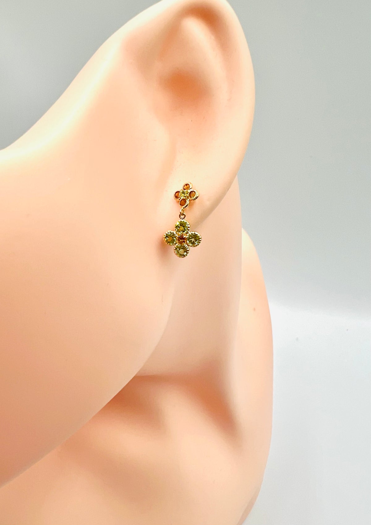 K18 Citrine/Peridot drop earings  (🇵🇭P17,160)