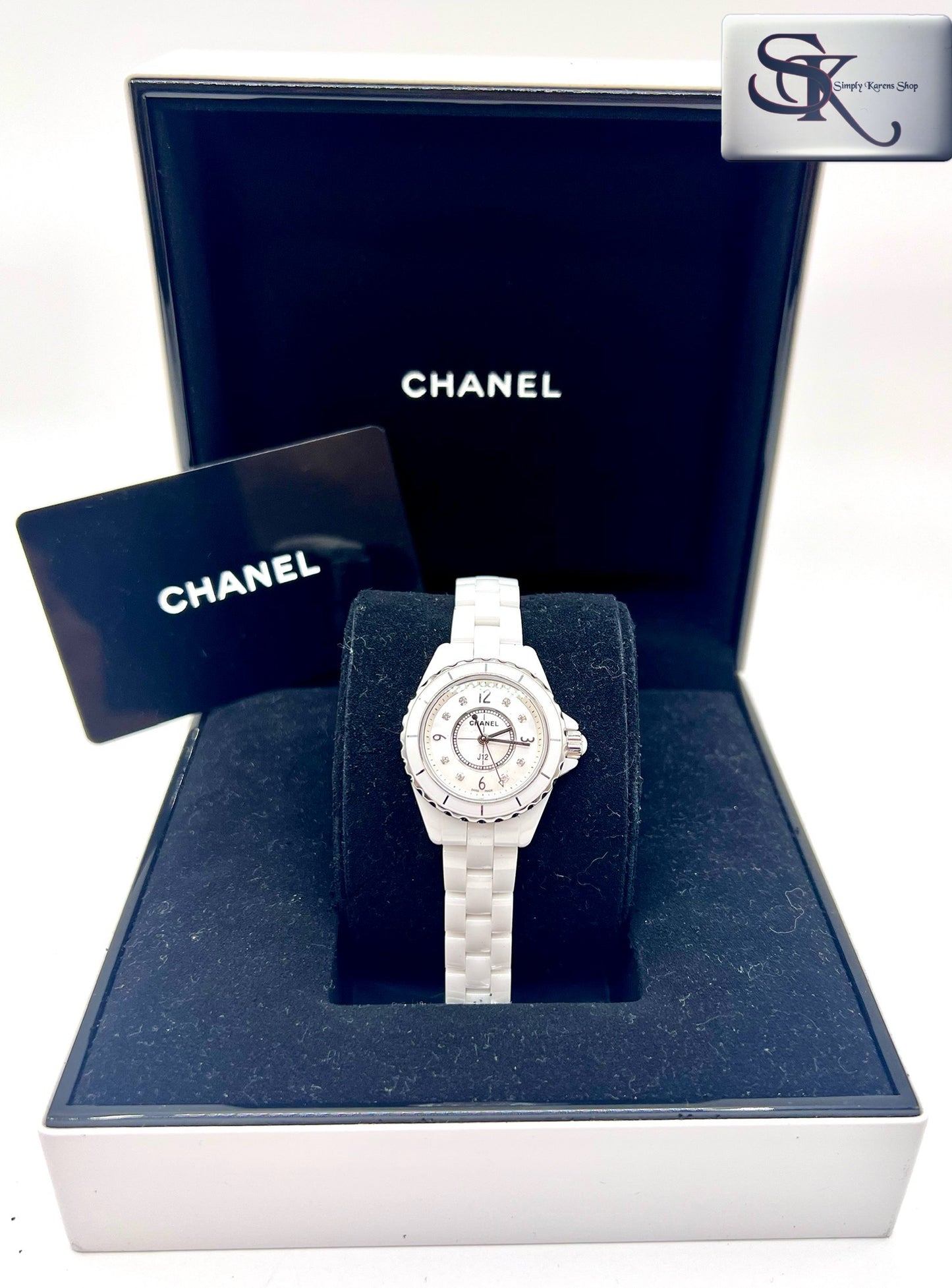 Chanel J12 w/8pcs Dia /shell dial/ Ceramic Strap 29mm