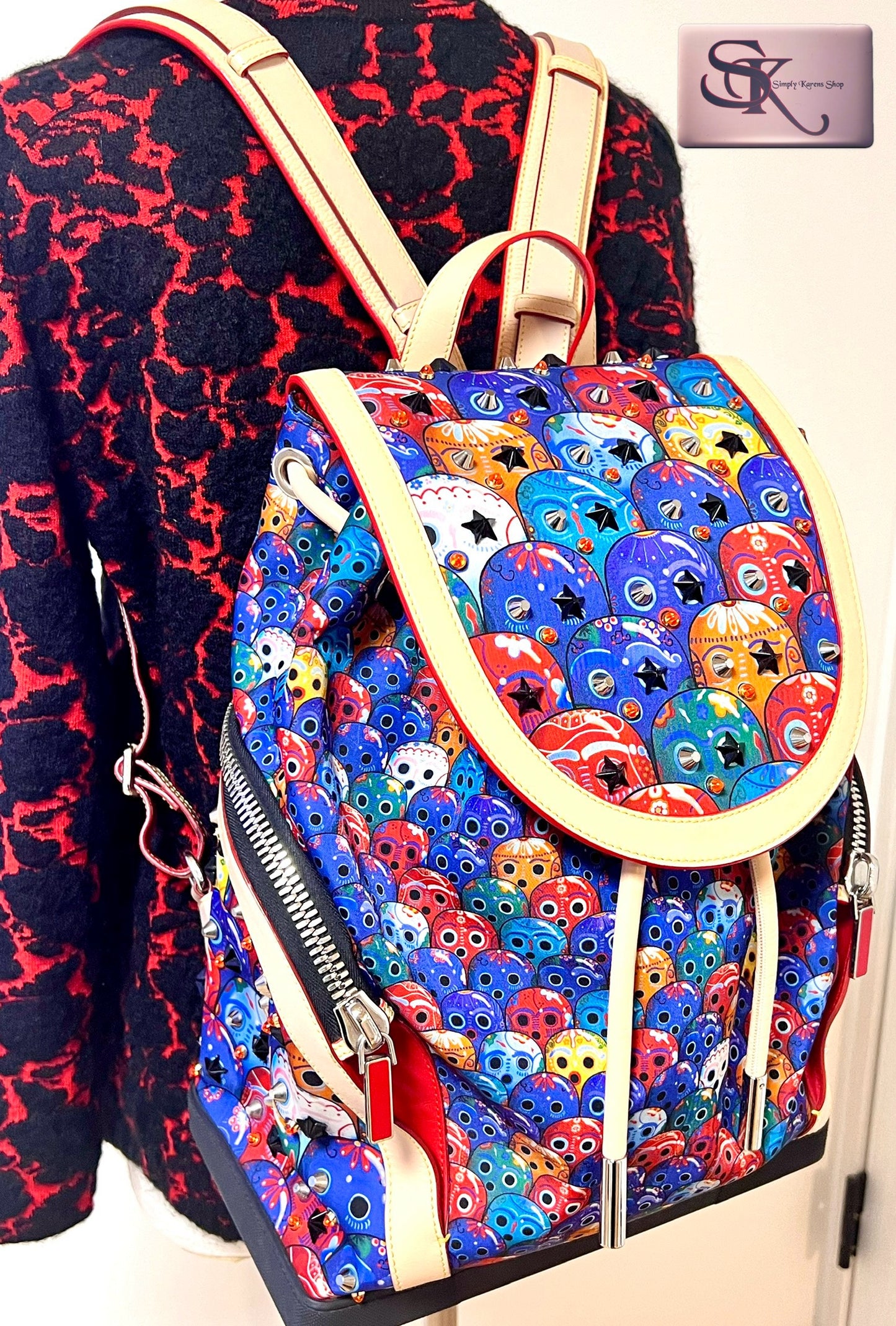 Christian Louboutin Explorer Punk Back Pack Octopus Motif