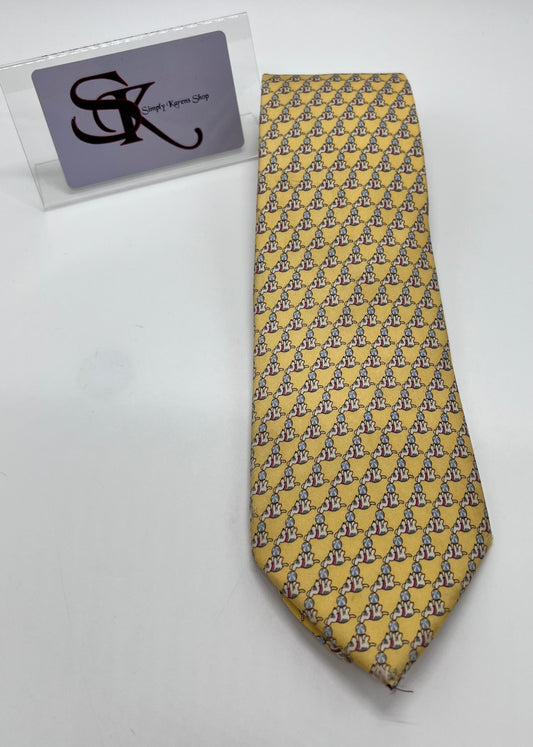 Salvatore Ferragamo Yellow necktie