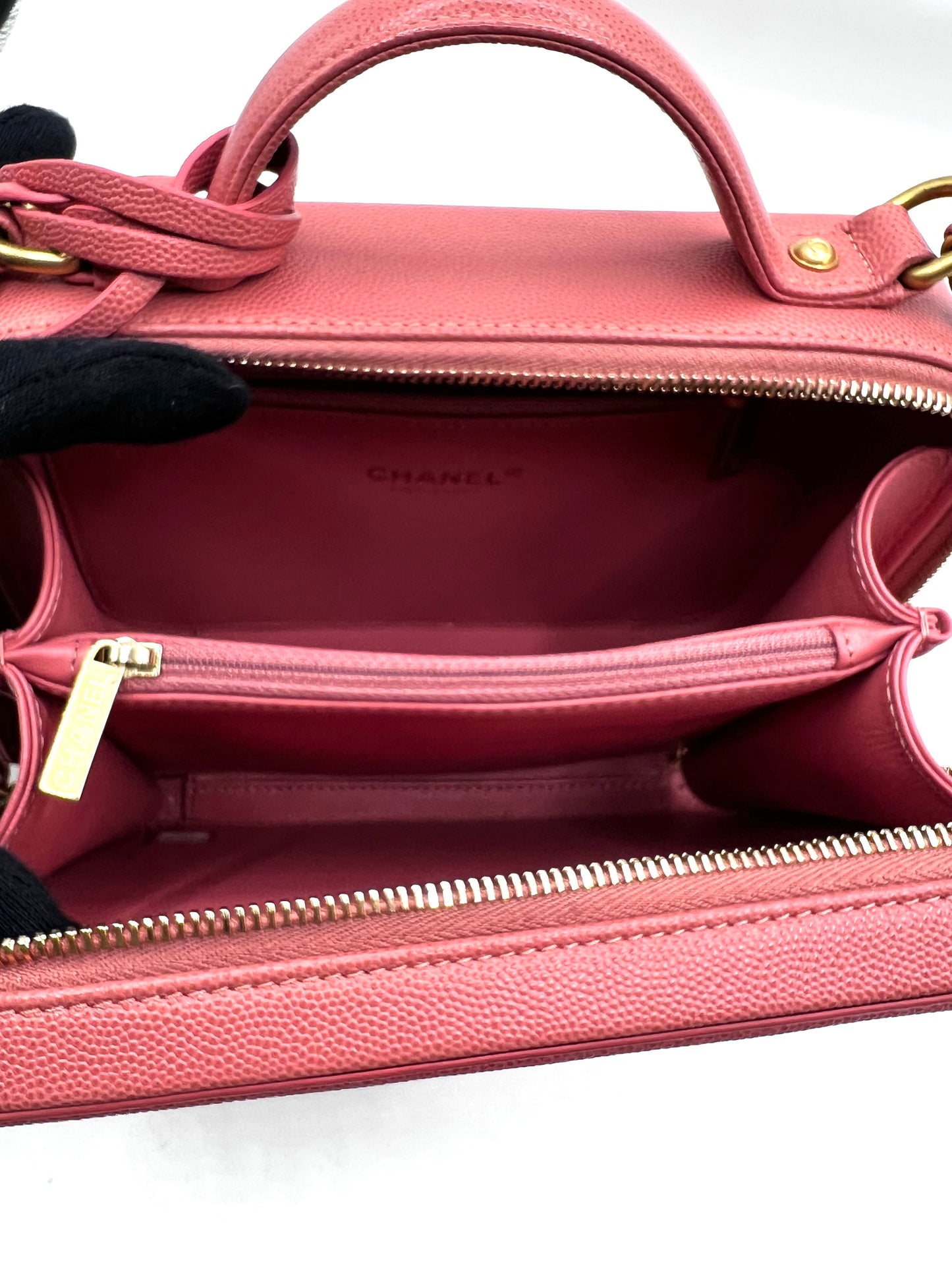 Chanel Caviar Vanity 21cm Rose Gold GHW Series 28        (🇵🇭P180,600)