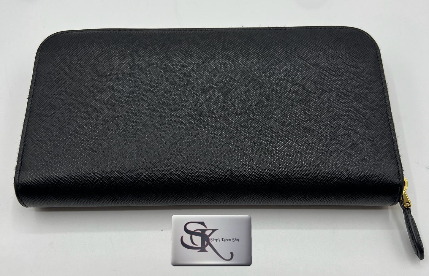 Prada Saffiano Zip around wallet