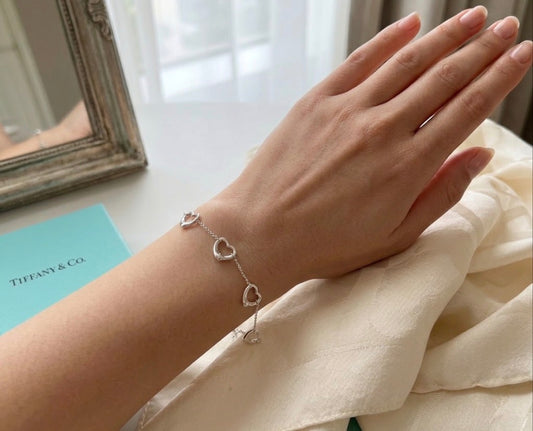 Tiffany & Co Elsa Peretti Open Heart Silver 925 Bracelet 17.5cm (🇵🇭P11,180)