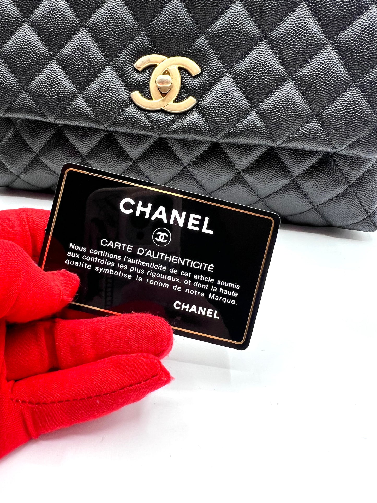 Chanel Top Handle Caviar MM size