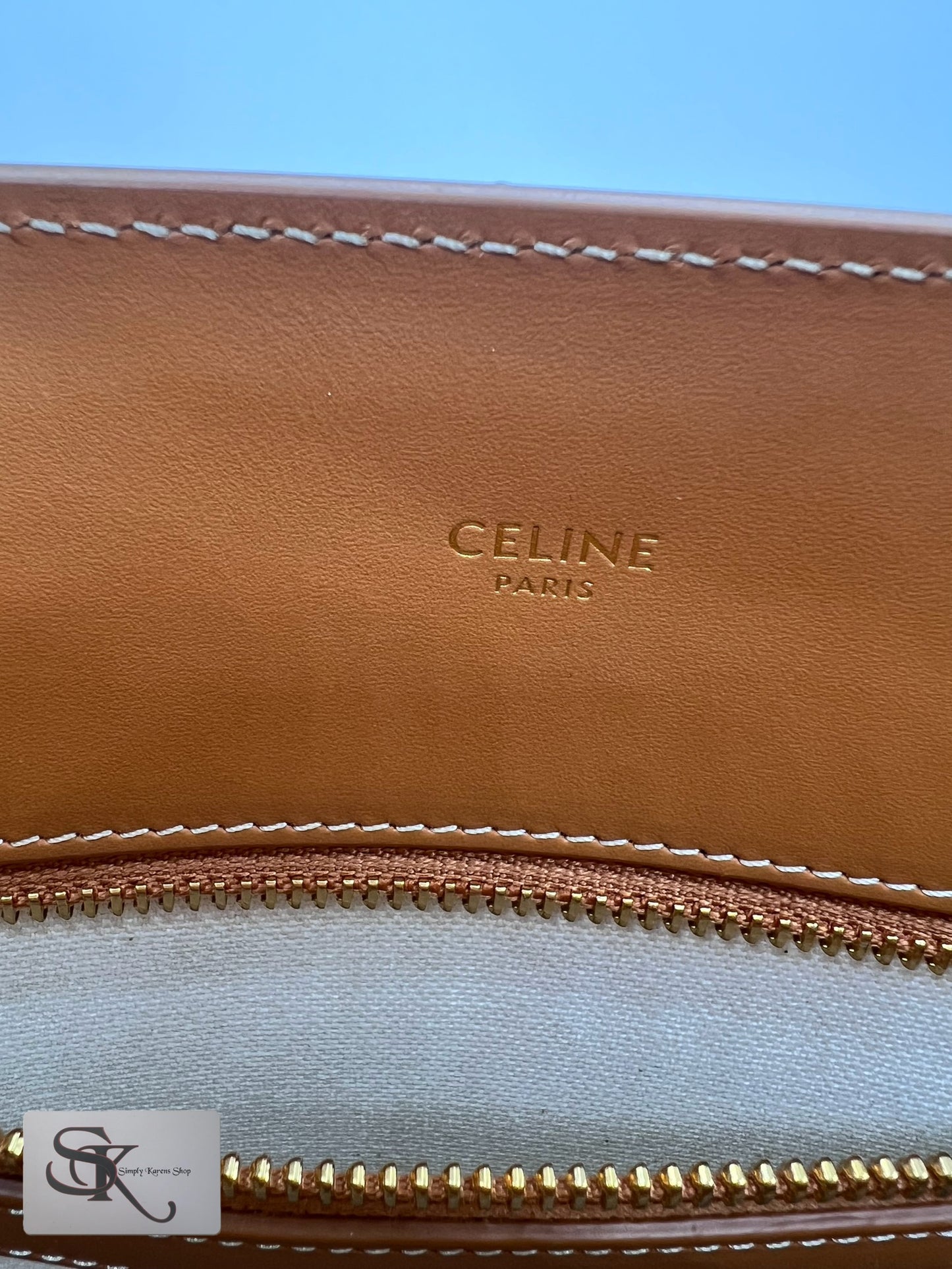 CELINE CABAS SMALL VERTICAL NATURAL TAN 2 WAY BAG