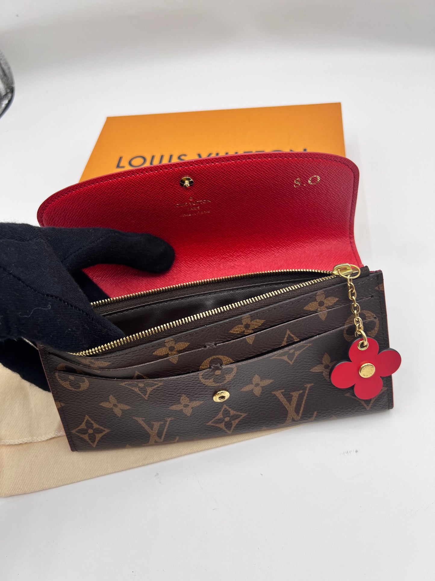 Lv Emillie Monogram Bloom Flower long wallet