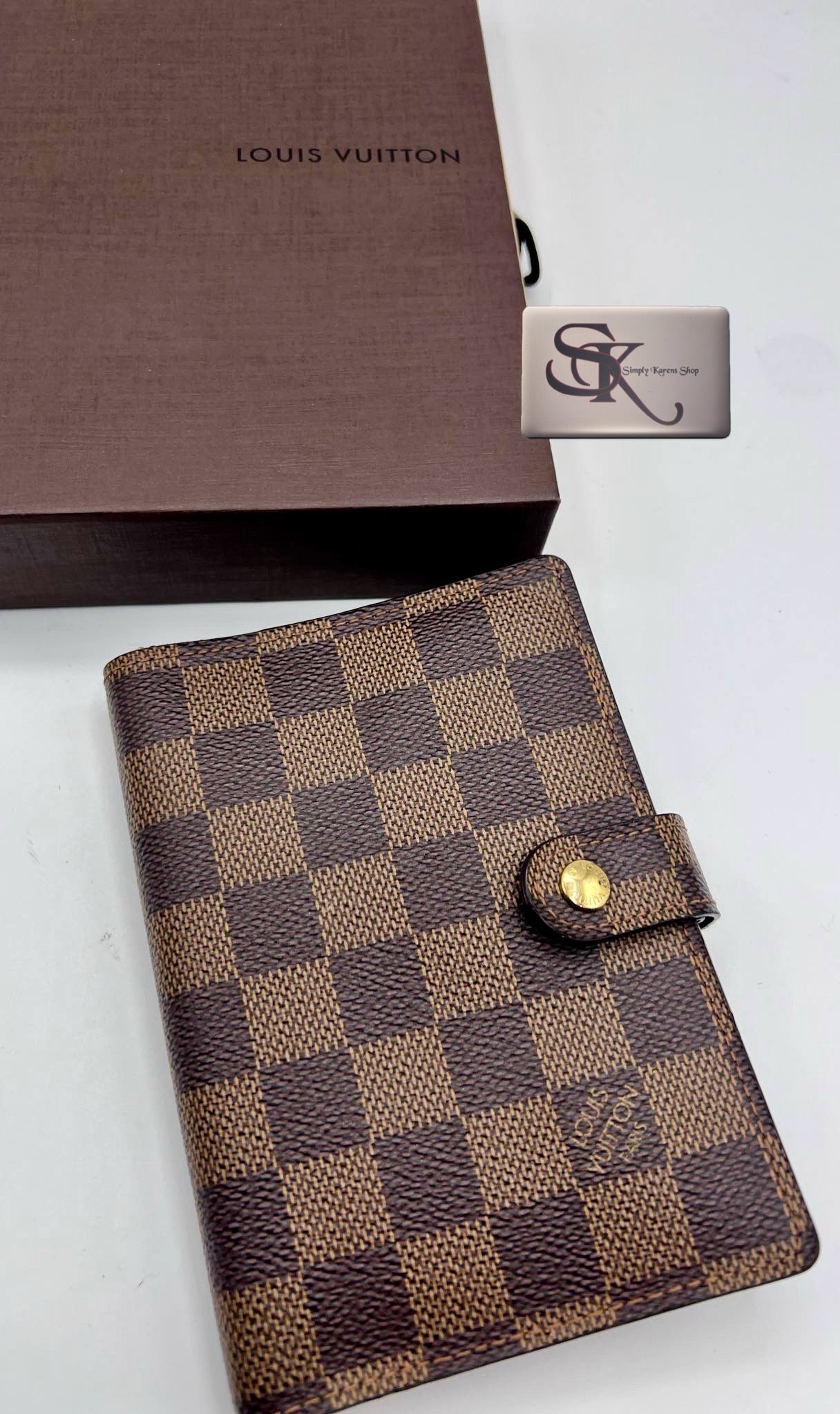 LV DAMIER EBENE AGENDA PM SIZE