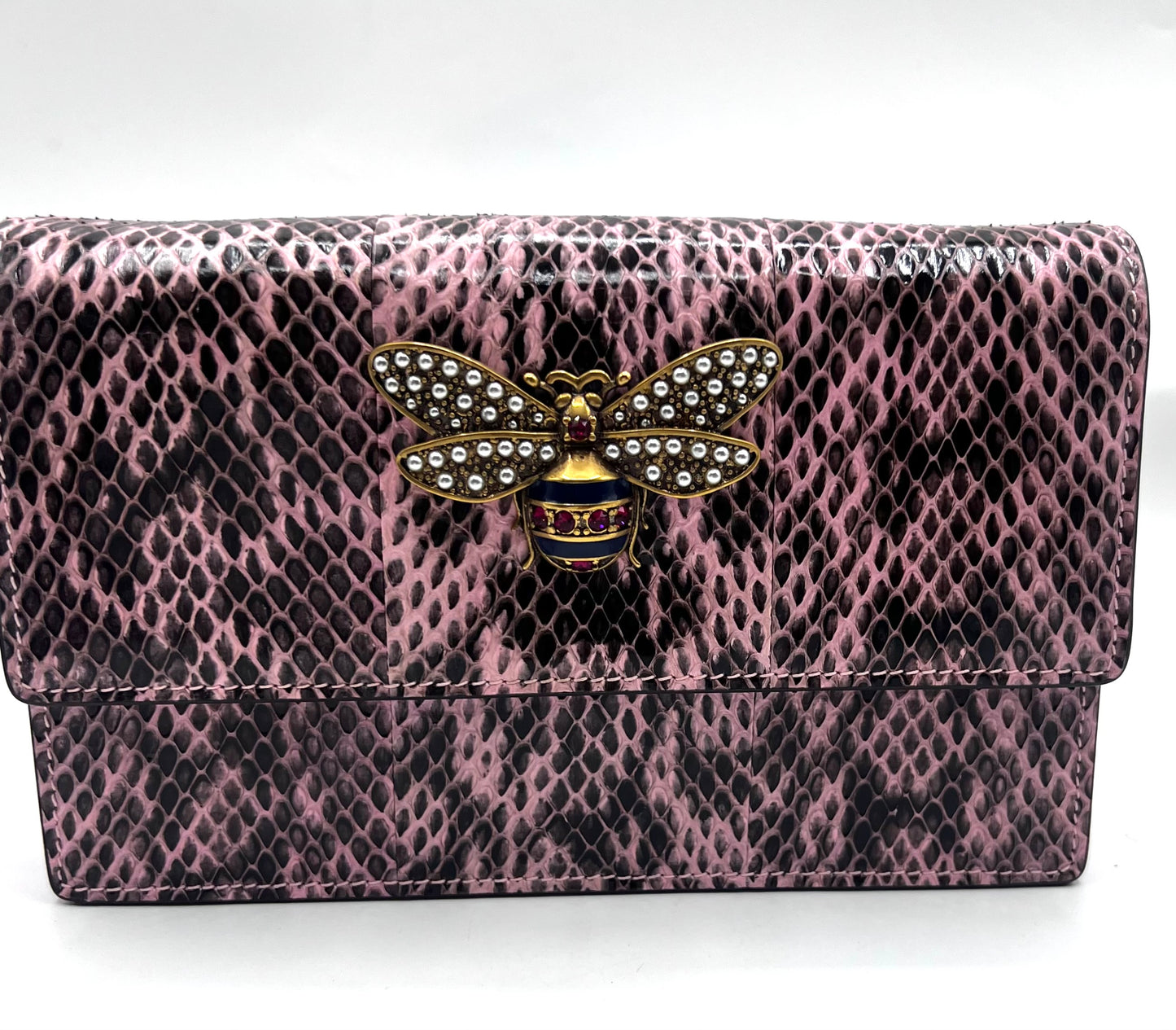 Gucci Snakeskin Mini Queen Margaret Wallet On Chain       (🇵🇭P46,440)