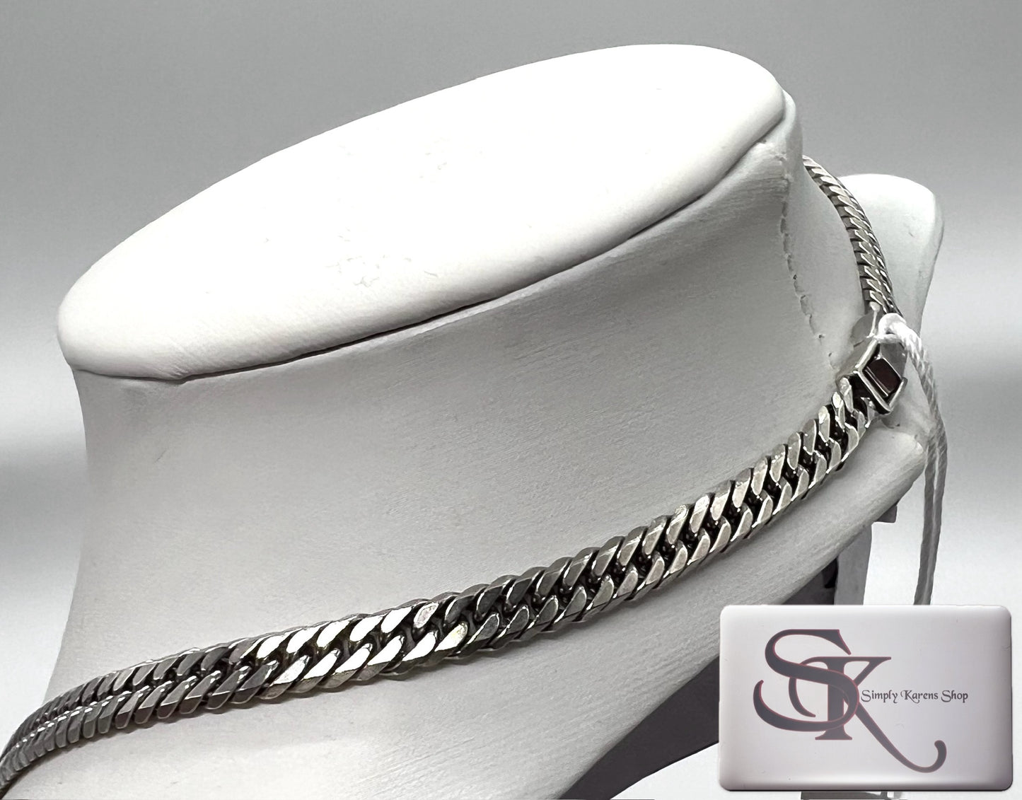 Silver 925 Necklace 6 cut 31.1grams 50cm