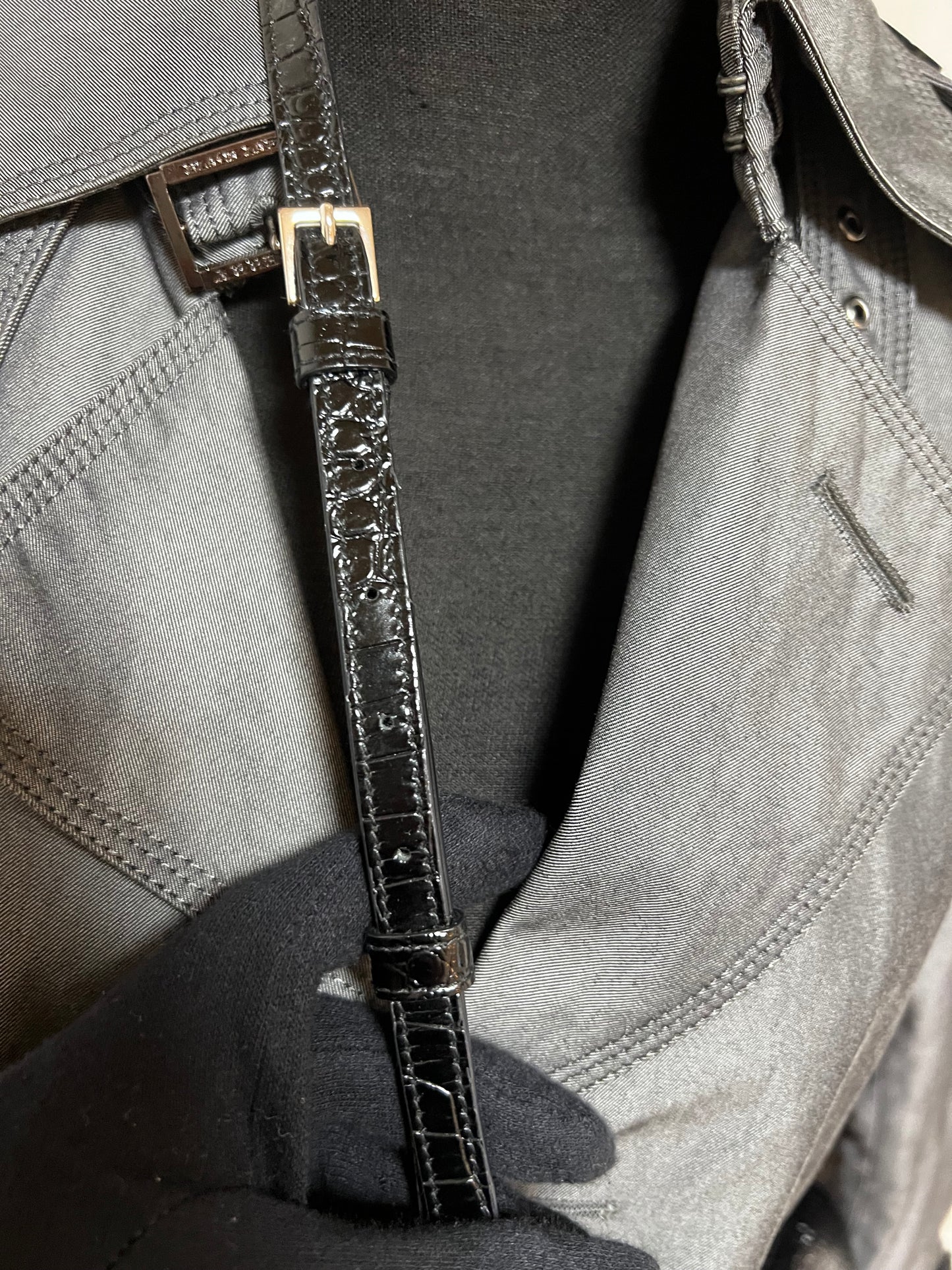 Yves Saint Laurent Black Embossed Uptown Crossbody Bag  (🇵🇭P63,640)