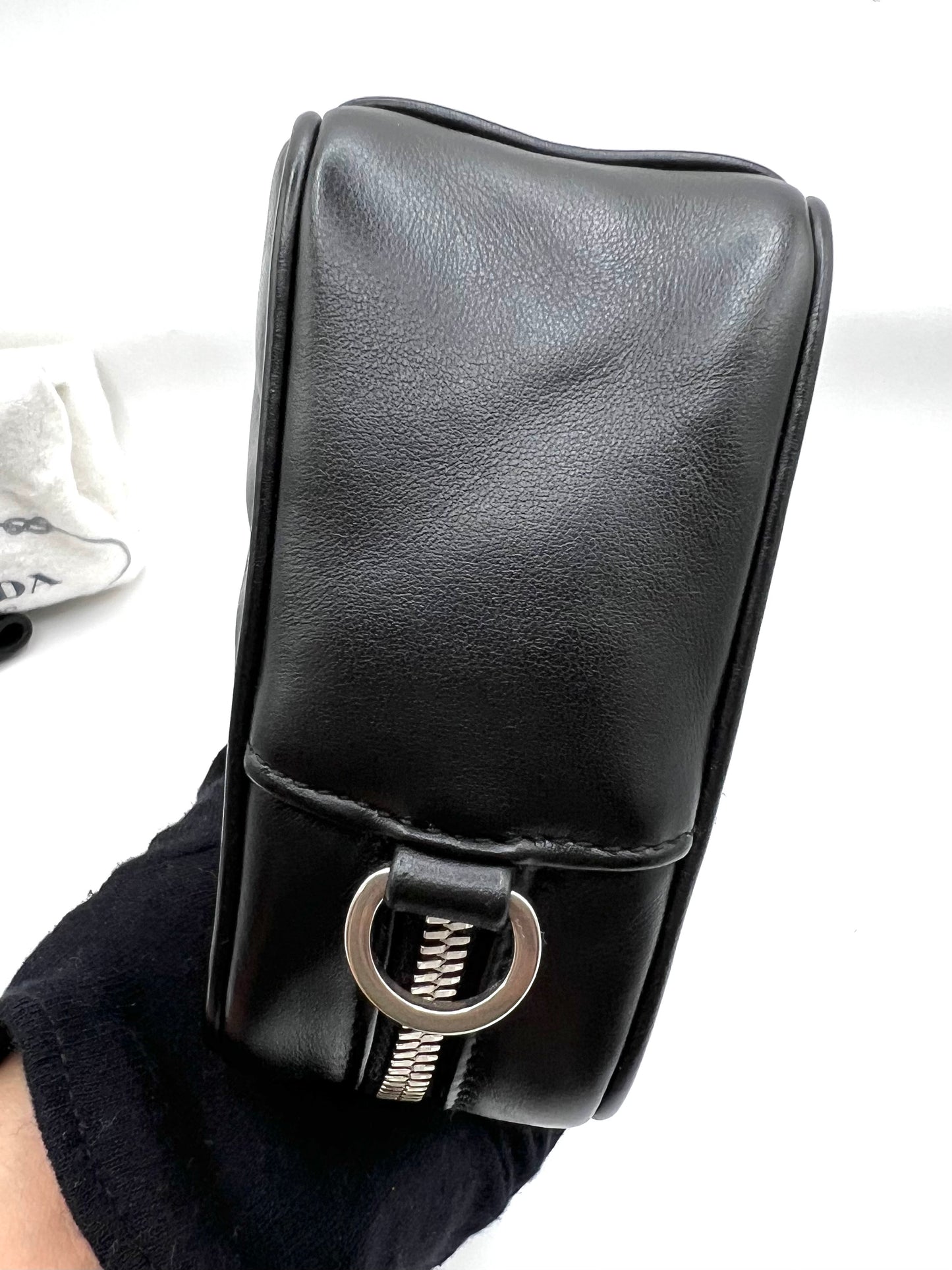 Prada Black Diagram Camera Chain Strap Cross body