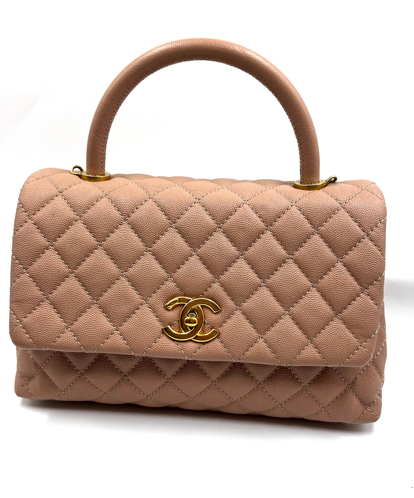 Chanel Coco Handle Caviar Mm size 29cm Beige/Milktea GWH Series 25 (🇵🇭P232,200)
