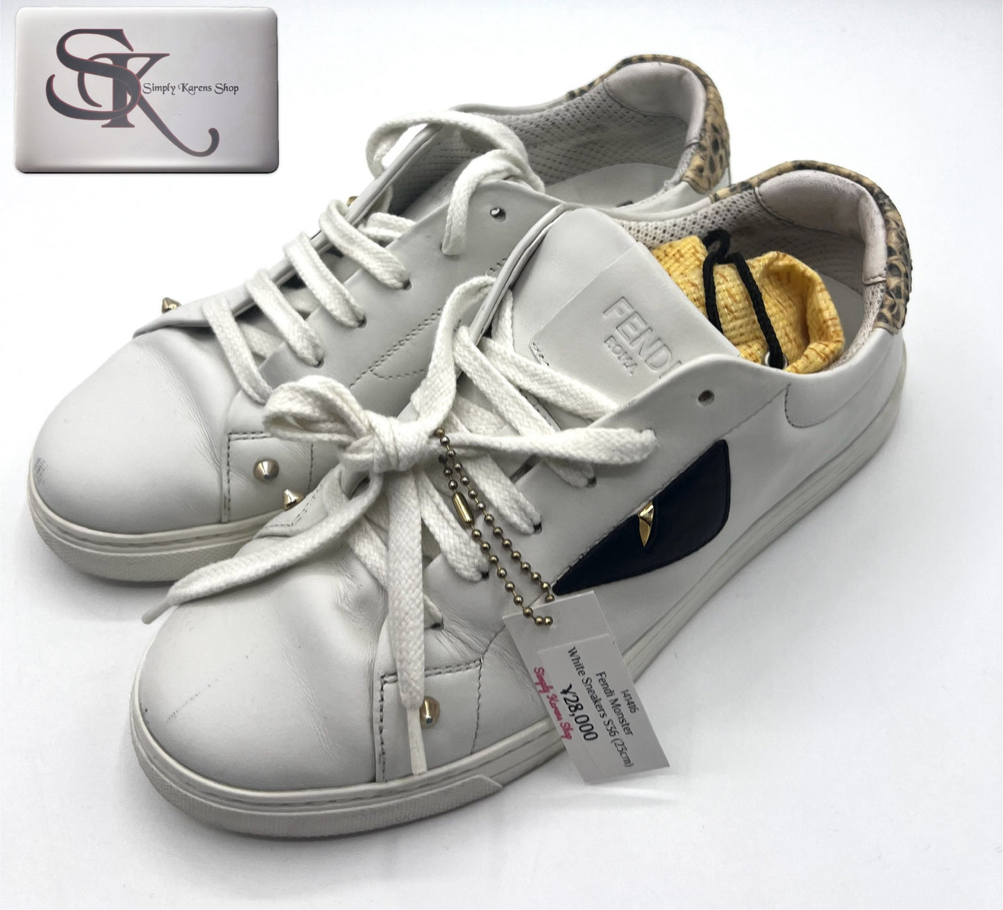 Fendi Monster White Sneakers S36 (23cm)   (🇵🇭P12,040)