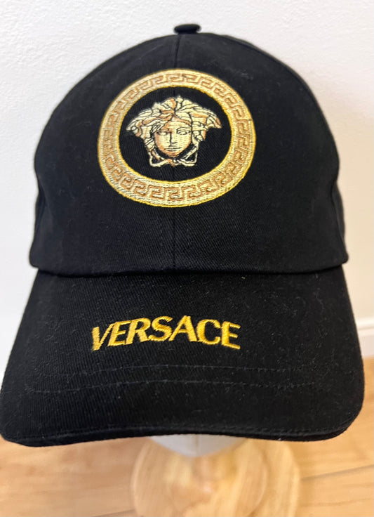 Versace Logo Black Baseball Cap Size 59  (🇵🇭P14,620)