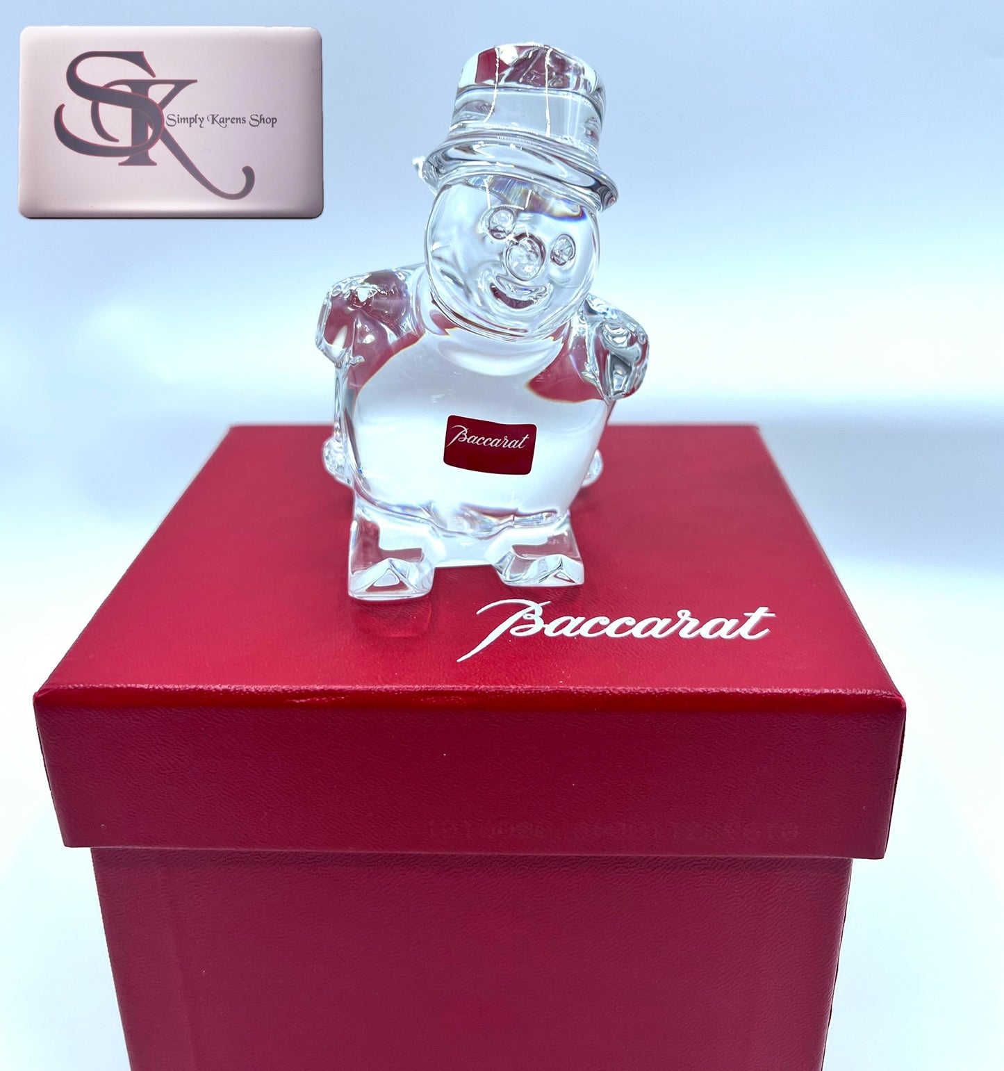 Baccarat Crystal Snowman Figurine   🇵🇭P9,600🇵🇭