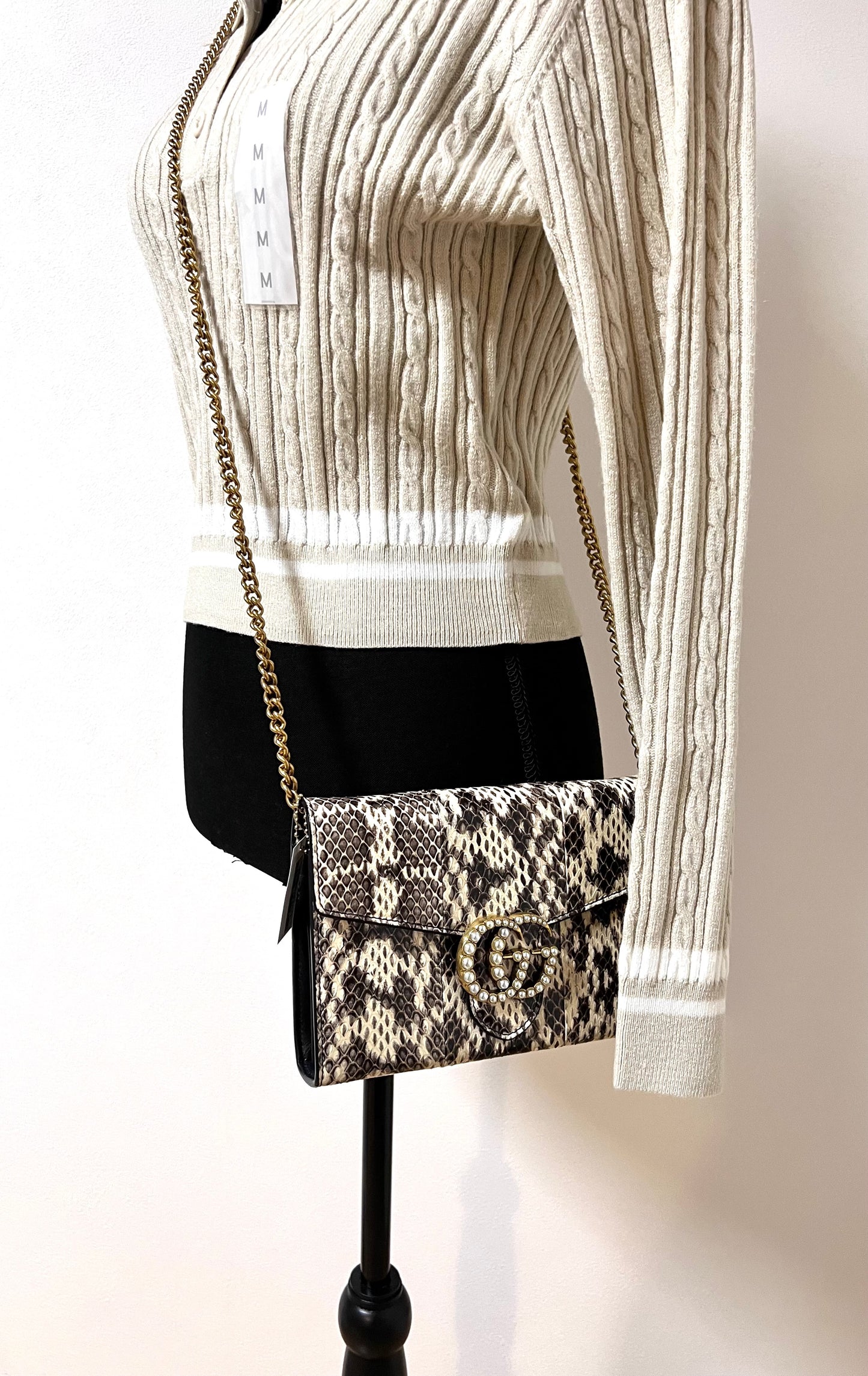 Gucci Pearly GG Marmont Python Wallet On Chain           (🇵🇭P59,340)