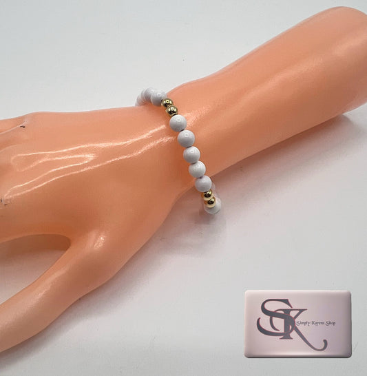 K18 Conbi White Onyx Braclet 18cm    (🇵🇭P11,180)