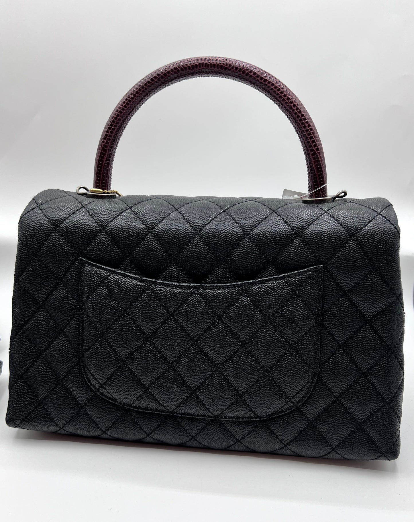 Chanel Caviar Coco python handle Matlase 2 way Bag series 23 mm size     (🇵🇭P361,200)