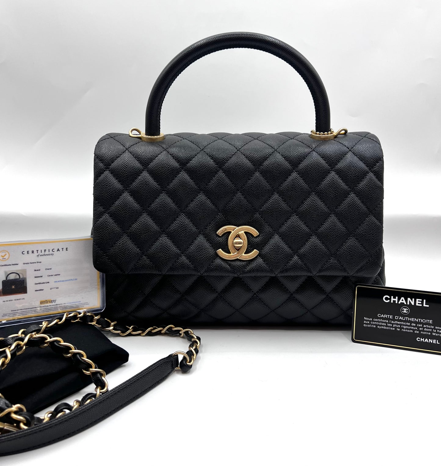 Chanel Top Handle Caviar MM size