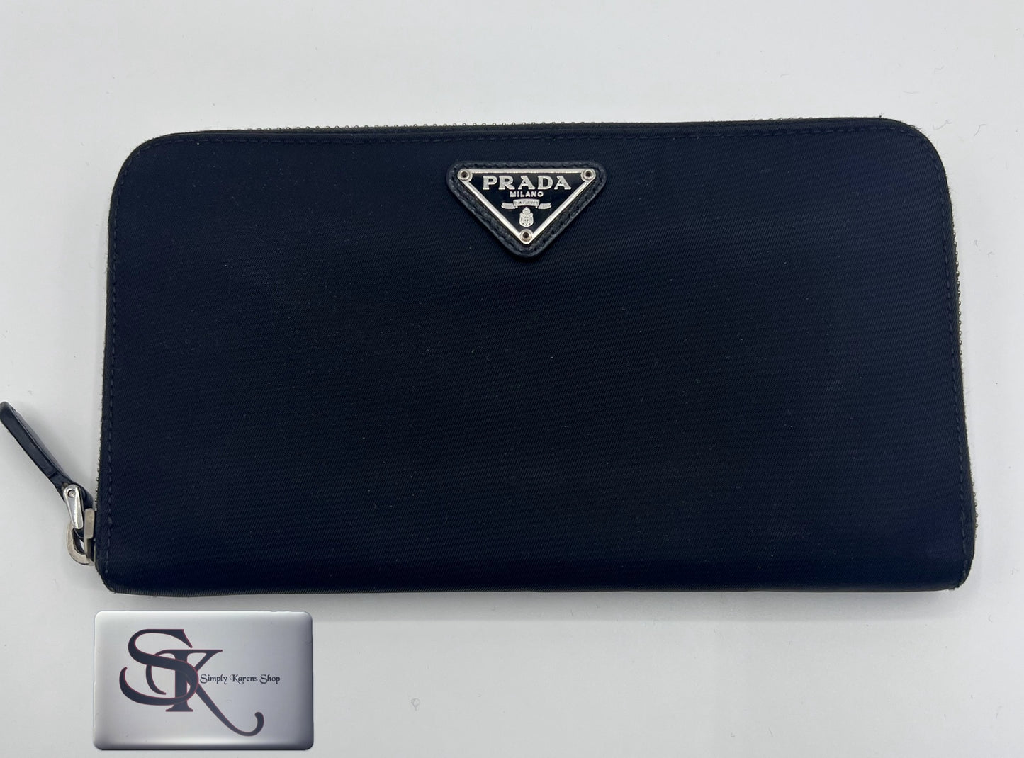 PRADA TESSUTO ZIP AROUND WALLET