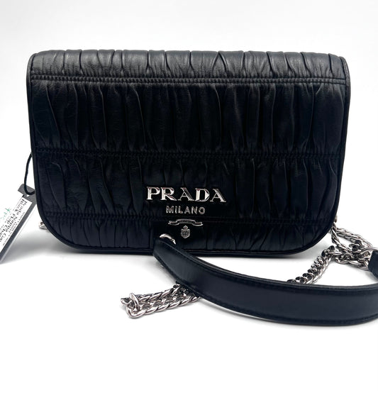 Prada Nappa Gaufre Black Flap Chain Bag(🇵🇭P38,270)