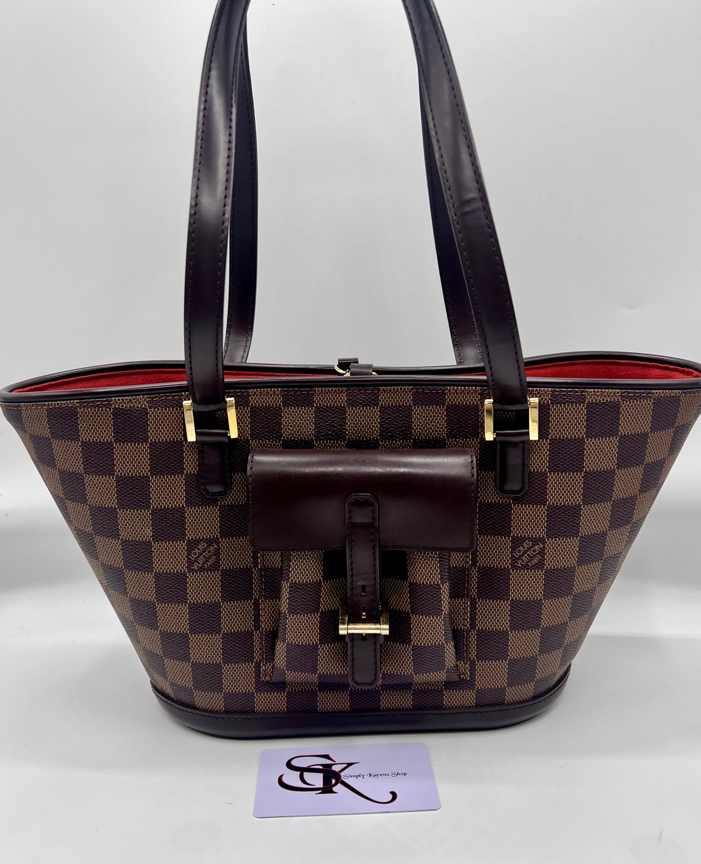 LV DAMIER EBENE MANOSQUE PM SIZE HAND BAG