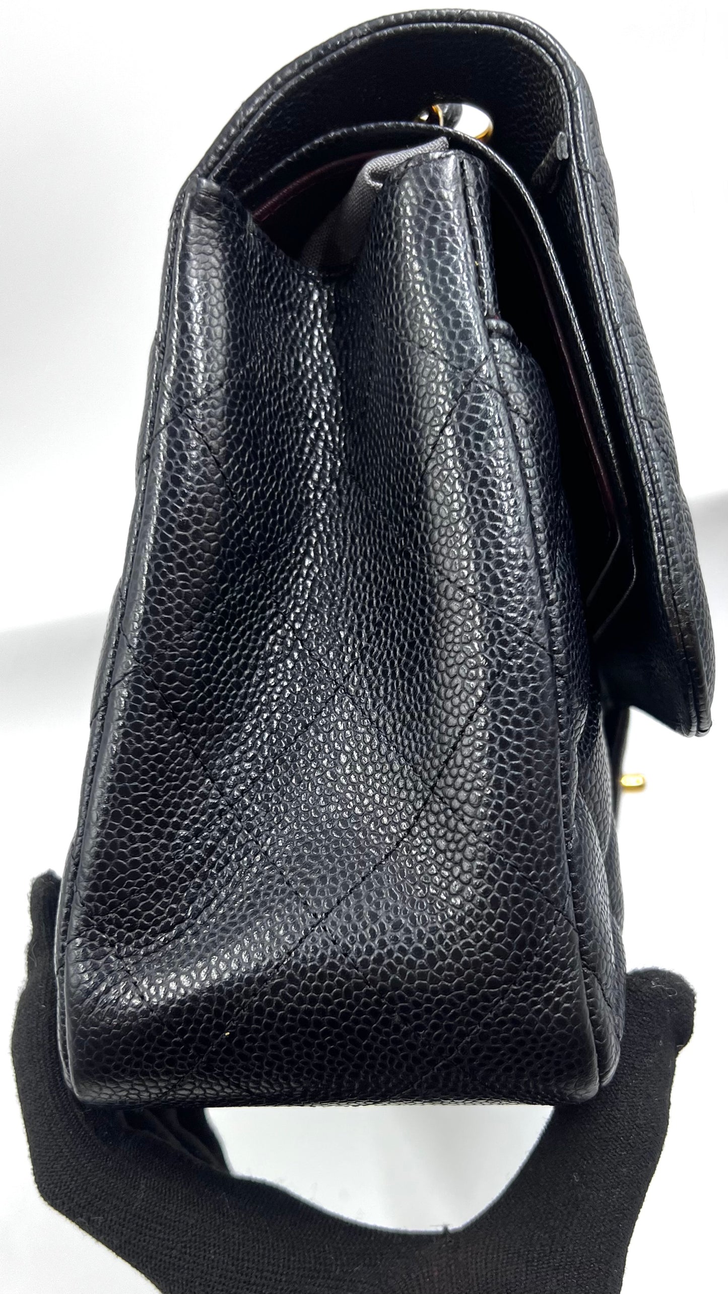 Chanel Classic Black Jumbo Caviar Double Flap GHW S30cm Series 15  (🇵🇭P318,200)