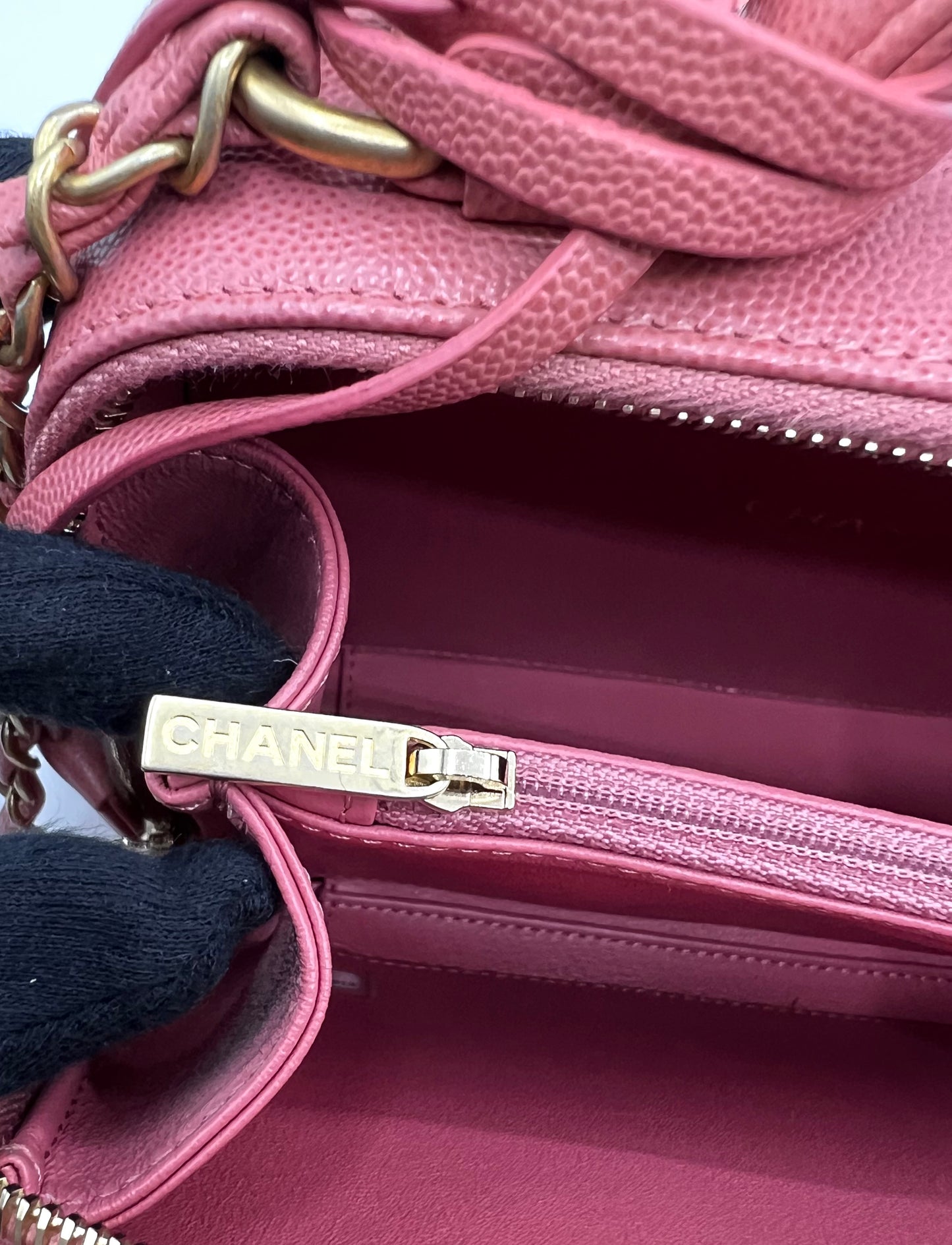 Chanel Caviar Vanity 21cm Rose Gold GHW Series 28        (🇵🇭P180,600)